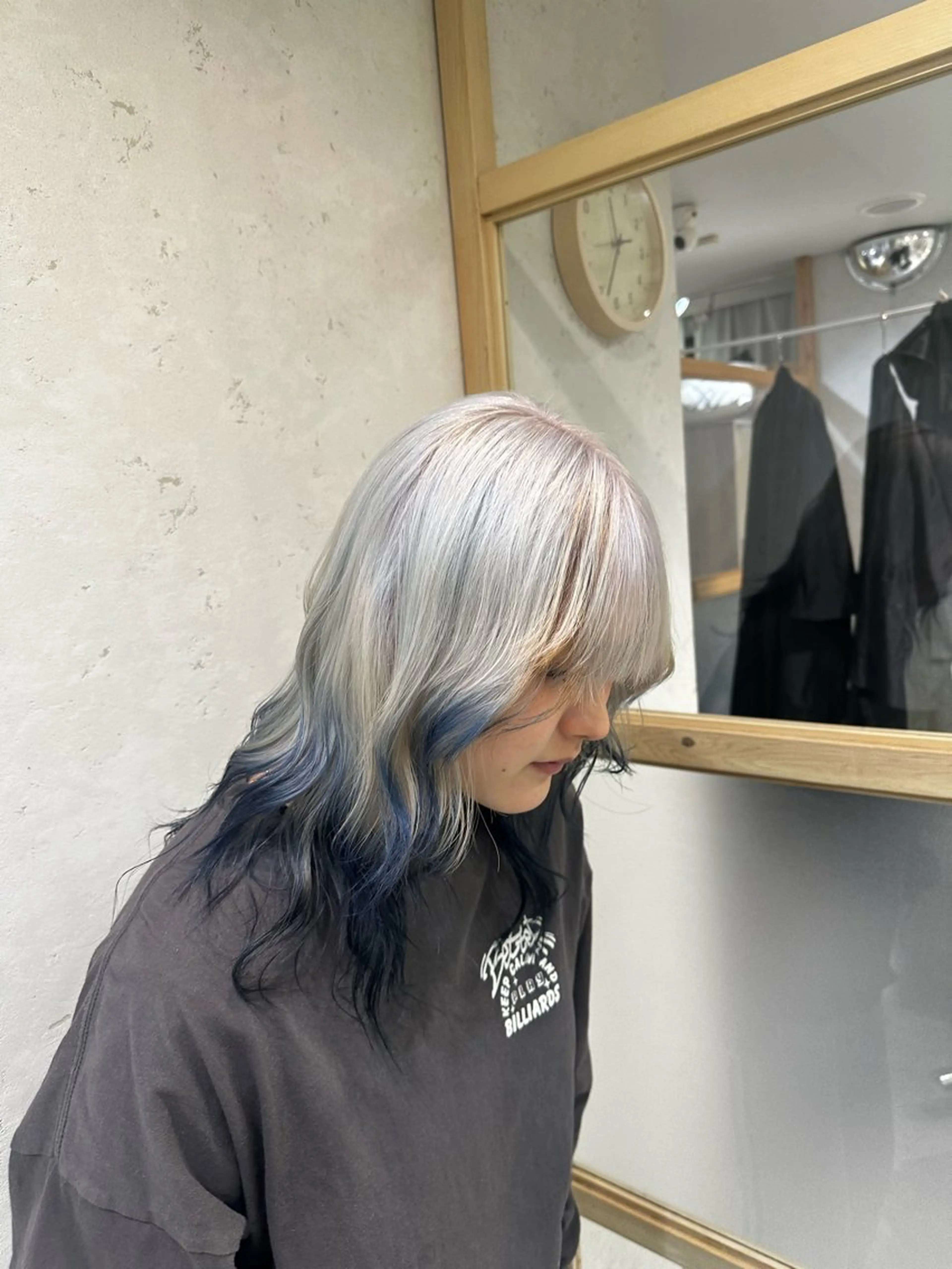 ロング カラー カット ヘアカラー トリートメント 上野/エフェクトブリ ーチ✂︎touiのヘアスタイル