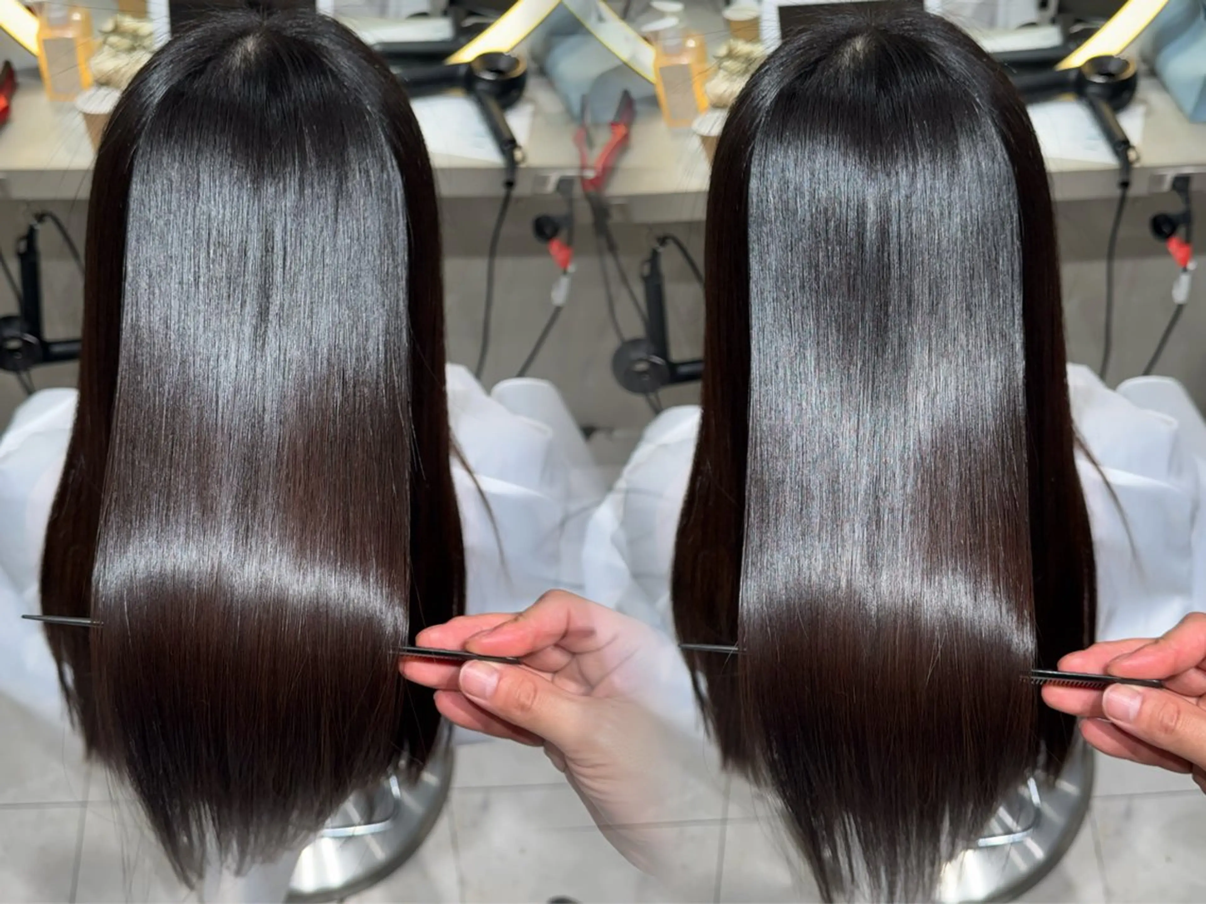 ロング カラー カット 縮毛矯正 トリートメント レイヤー/縮毛矯正 のマスター【タケル】のヘアスタイル