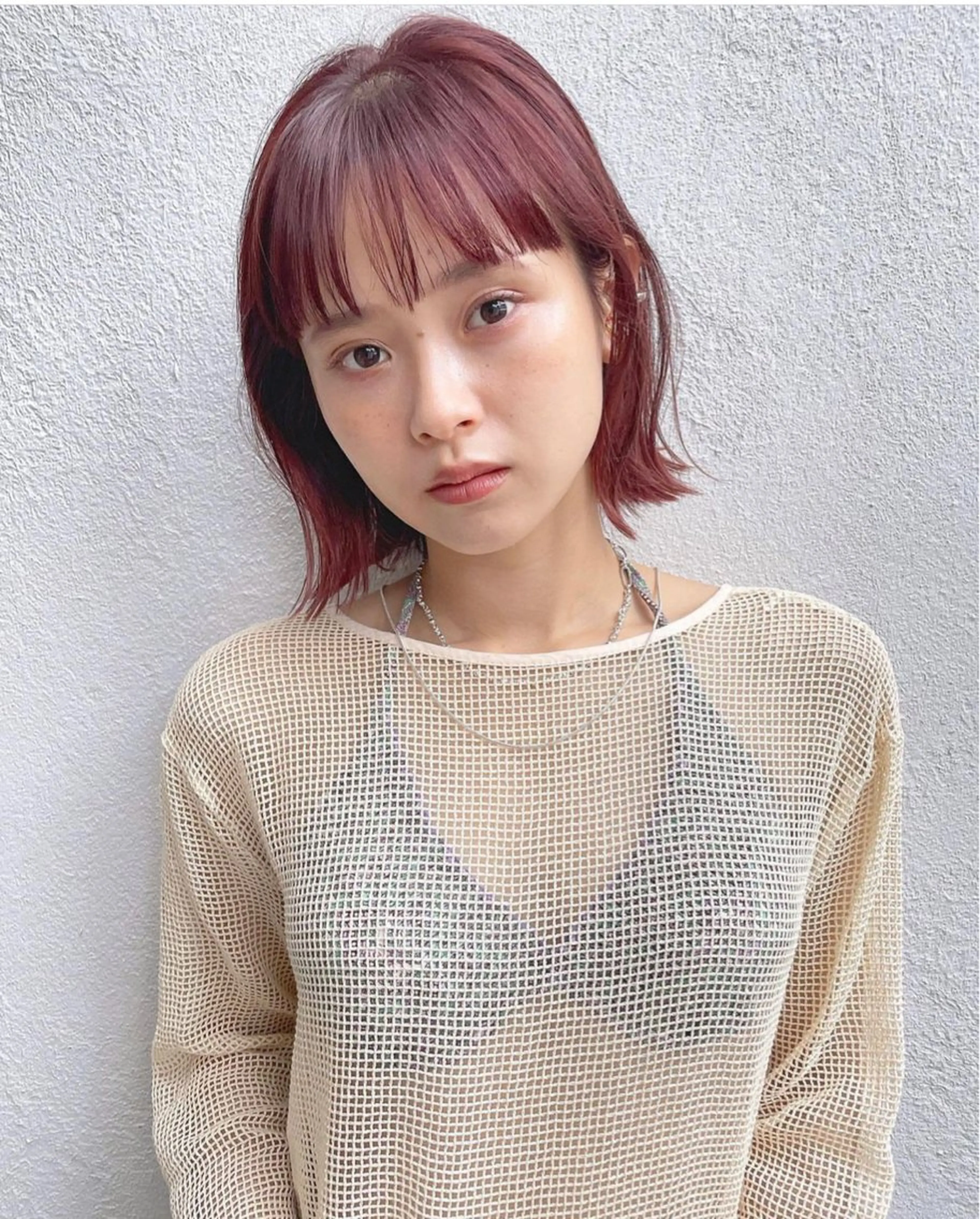 ミディアム カラー ピンクカラー カット ヘアカラー 暖色カラー/ピンク カラー/HARUKAのヘアスタイル