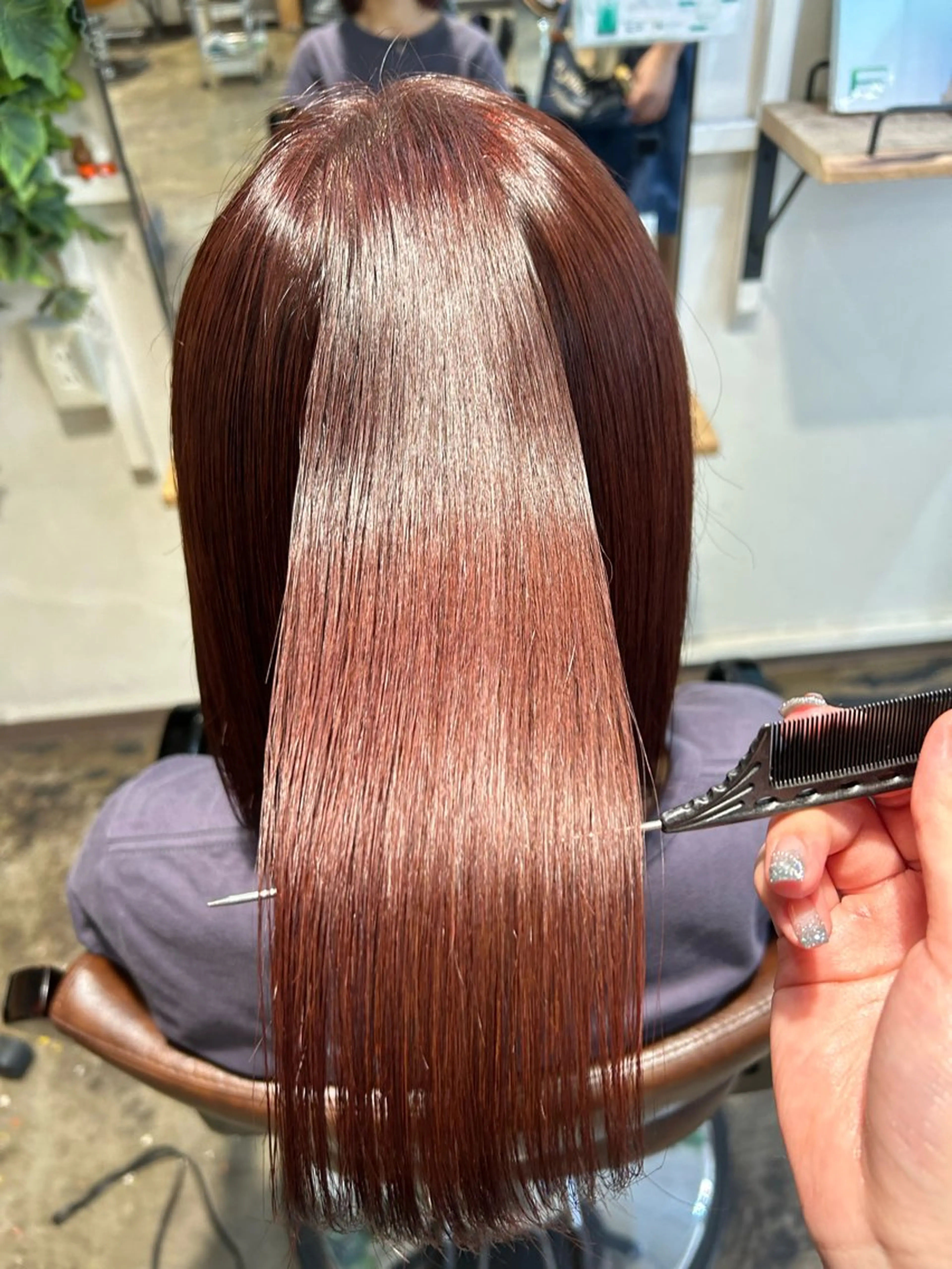 ミディアム カラー トリートメント 艶髪/レイヤー 🦋MIYUUのヘアスタイル