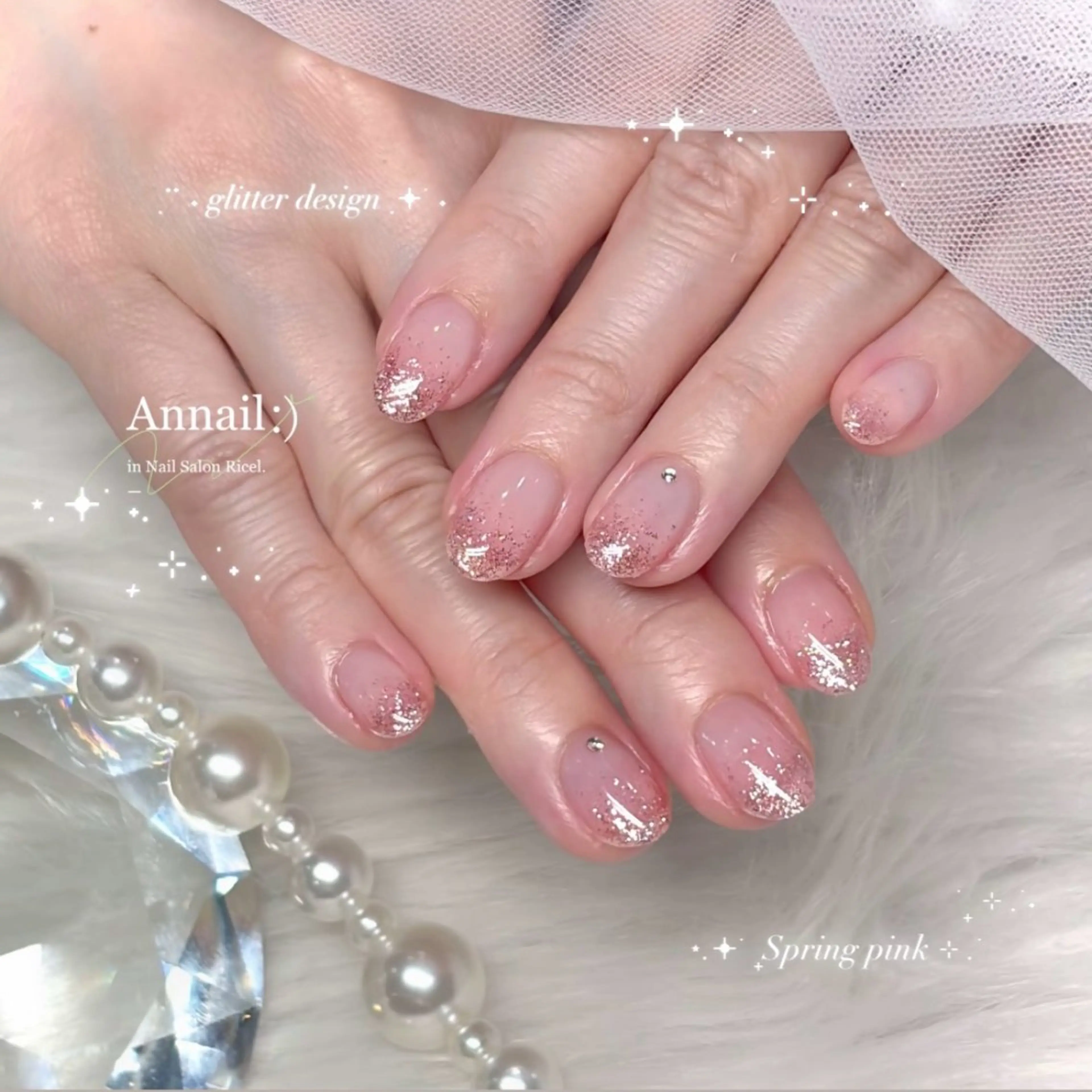 ネイル ストーンネイル ハンドネイル ANNA ♪のネイルデザイン