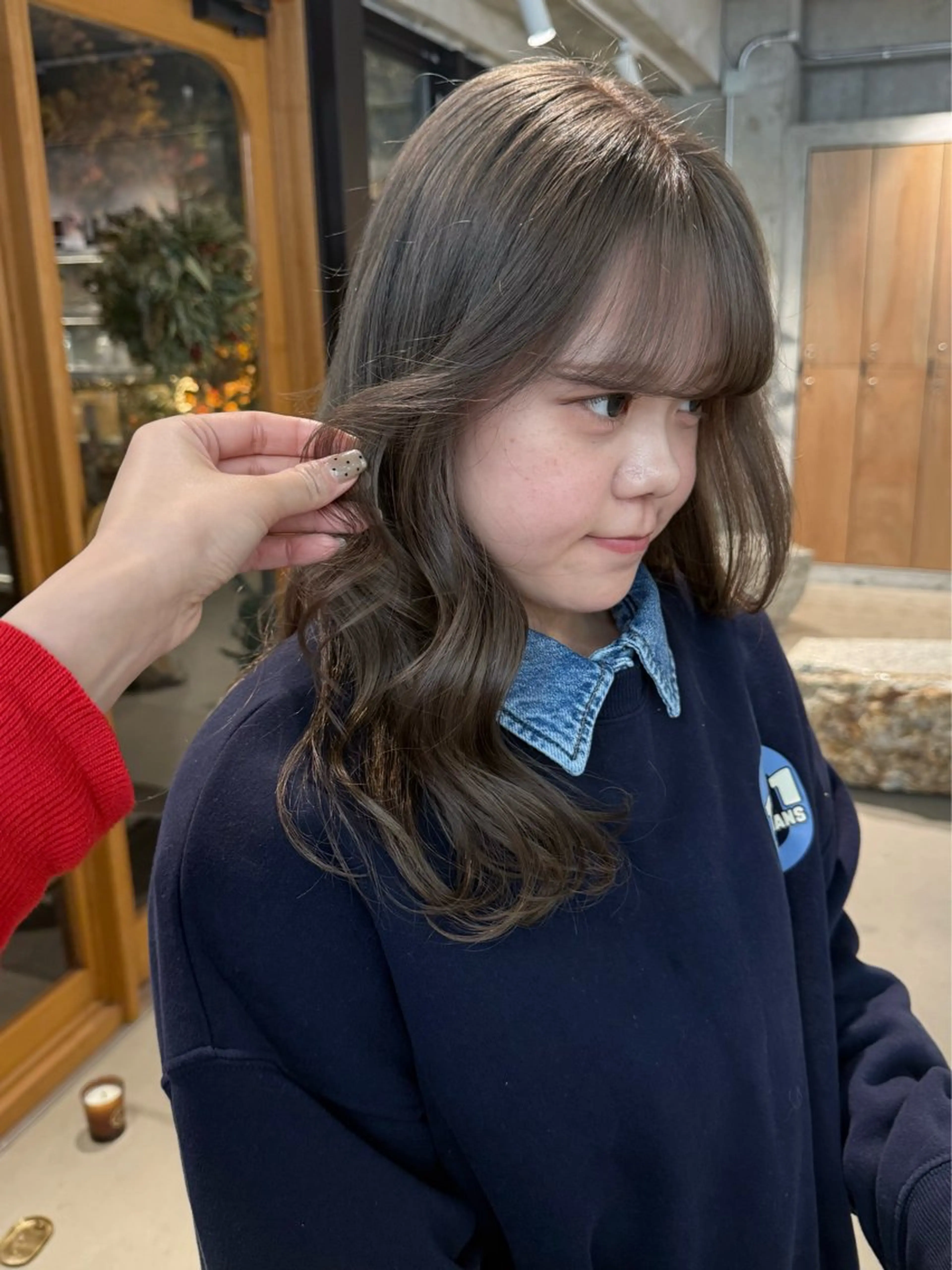 ミディアム カラー 透明感カラー グレージュ オリーブグレージュ オリーブグレー ヘアカラー 平野 美羽 /ボブカットモデルのヘアスタイル