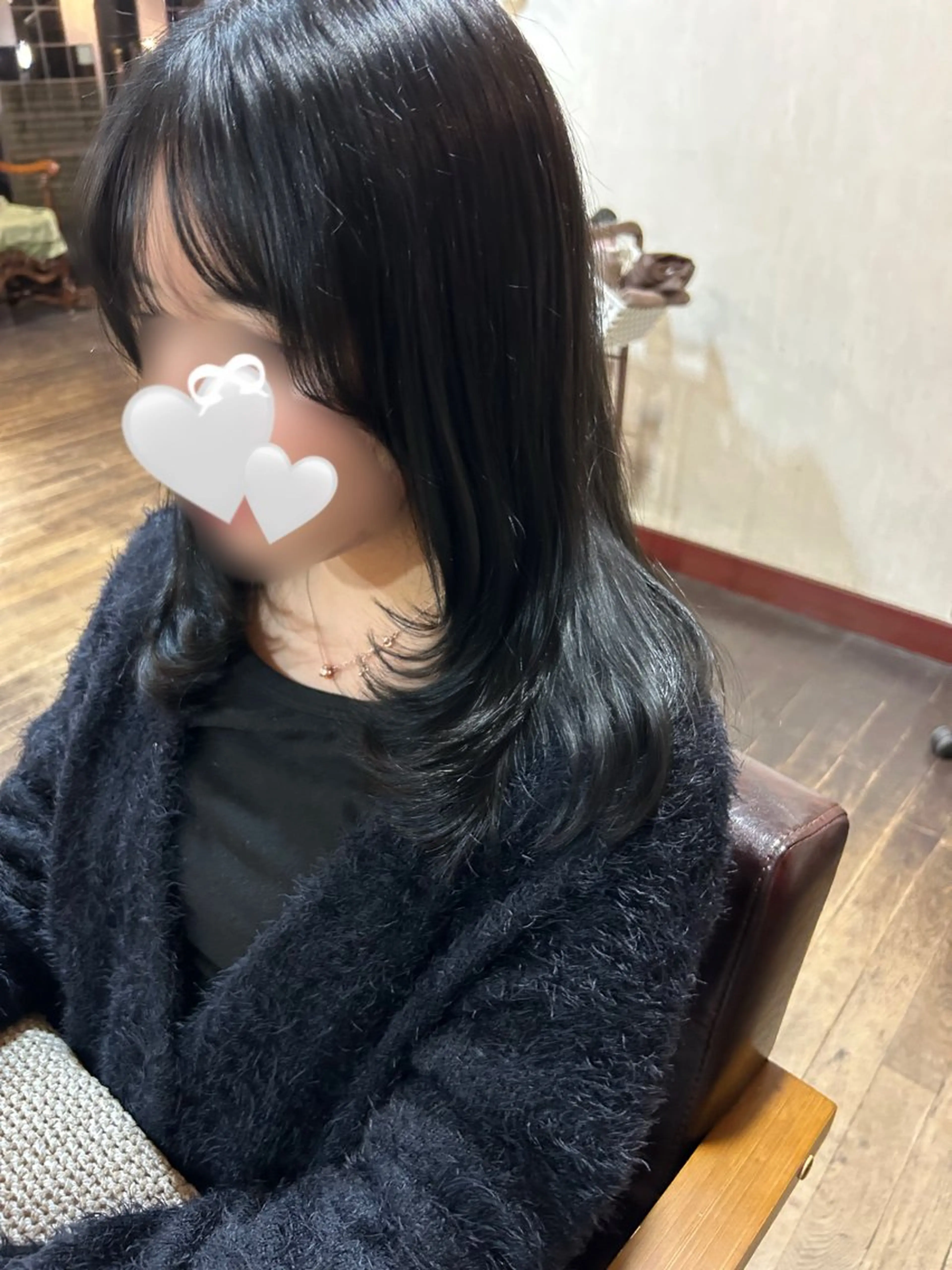 ミディアム 韓国風ヘア レイヤーカット カット ヘアカラー レナ🧸‪🤎 アメリシュシュのヘアスタイル