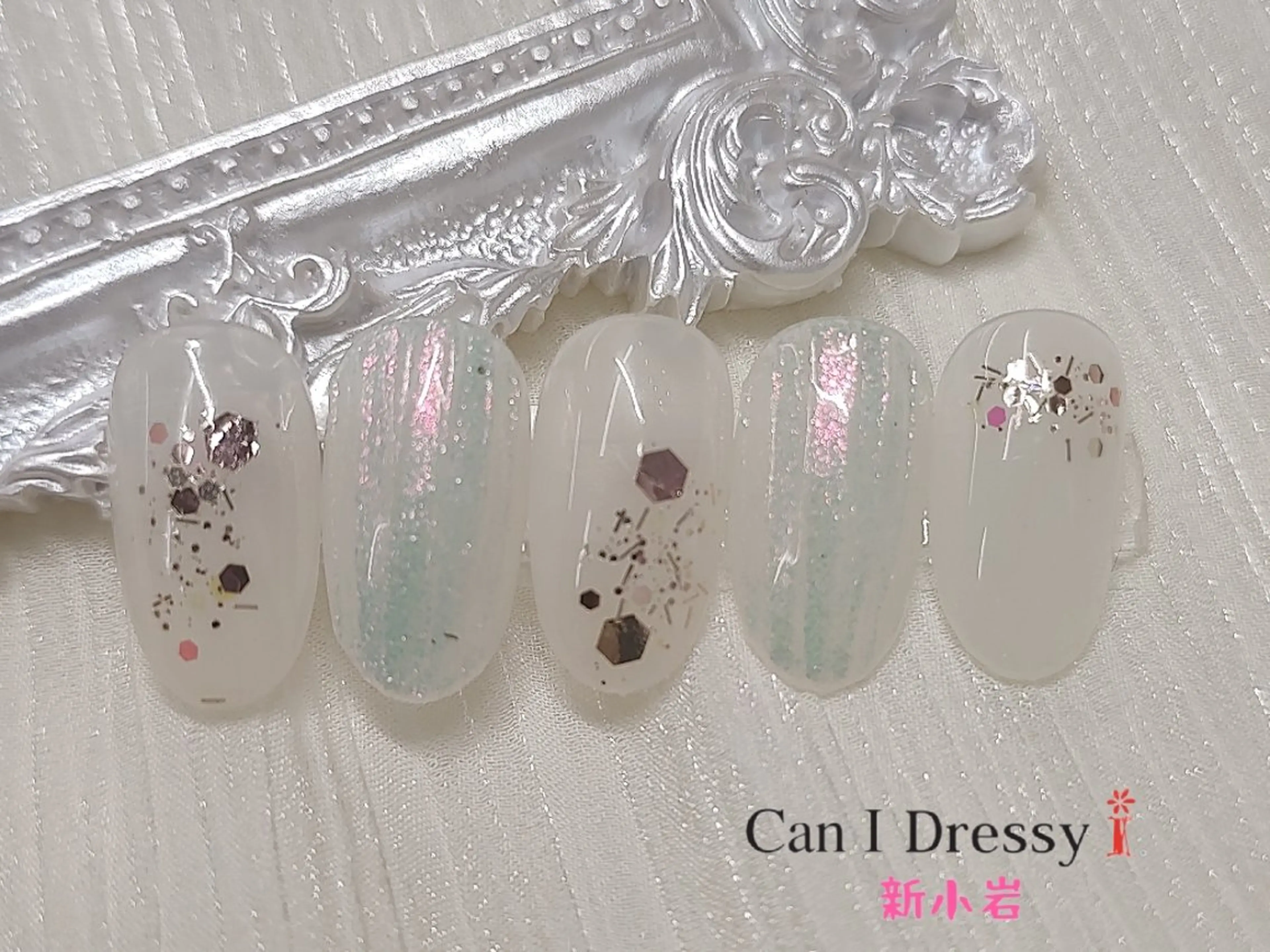 ネイル アートネイル ジェルネイル キラキラネイル マグネットネイル ニュアンスネイル ハンドネイル キャンアイドレッシー 新小岩のネイルデザイン