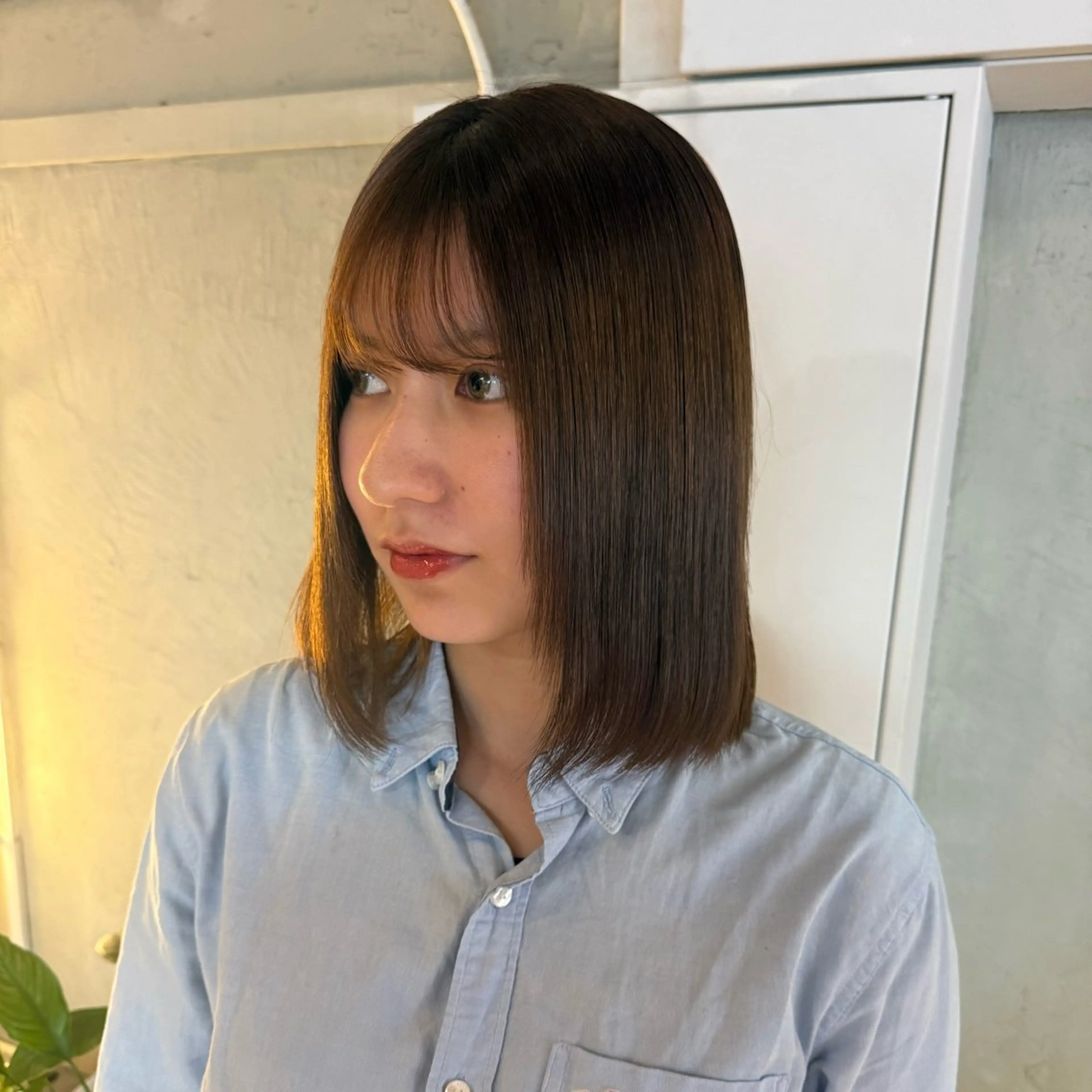 セミロング ヘアアレンジ 縮毛矯正 トリートメント 海外/ハイトーン🪽 ☯️ami☯️のヘアスタイル