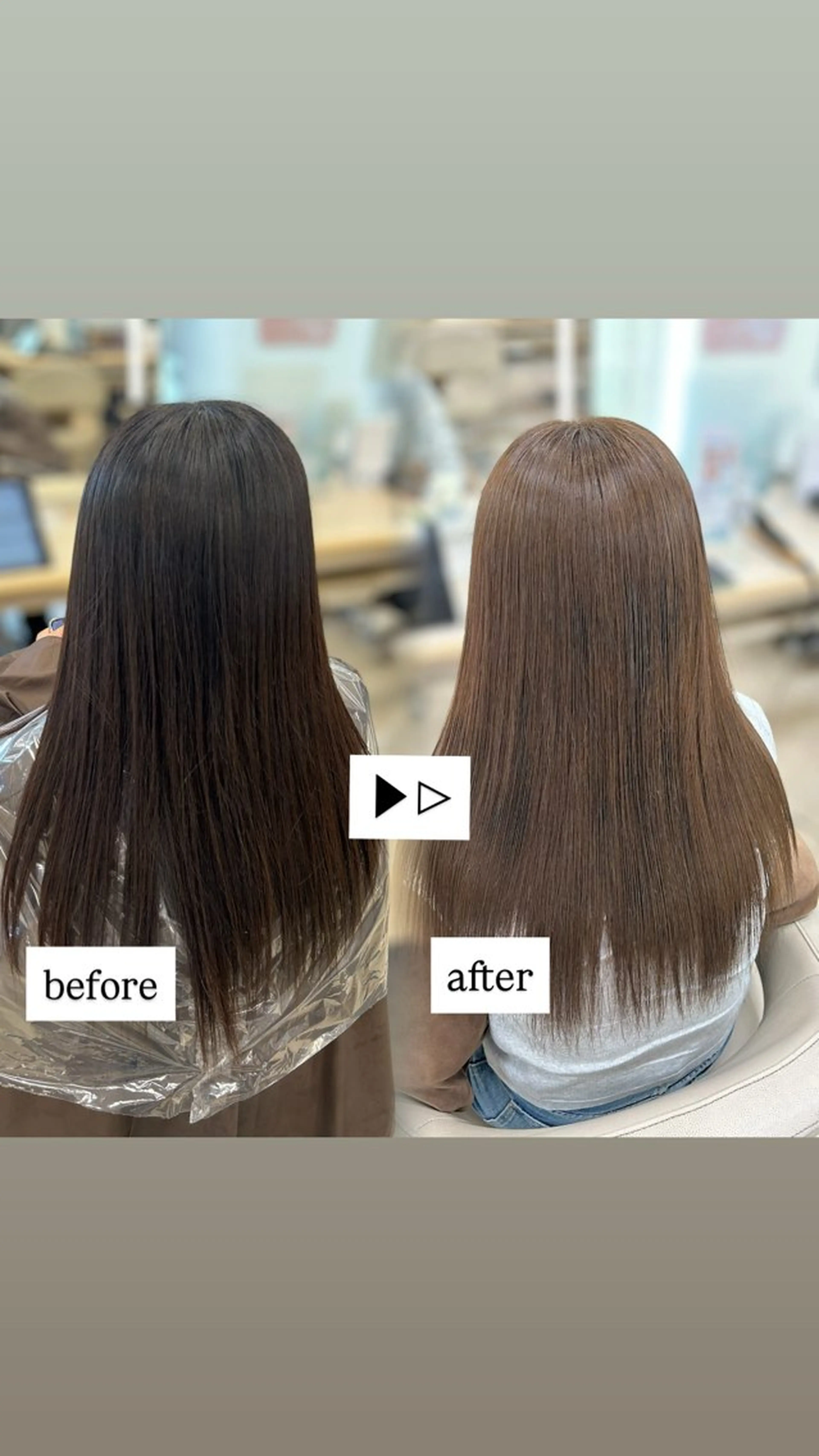 ロング カラー ヘアカラー ベージュ/つや髪/ レイヤー／ゆいなのヘアスタイル