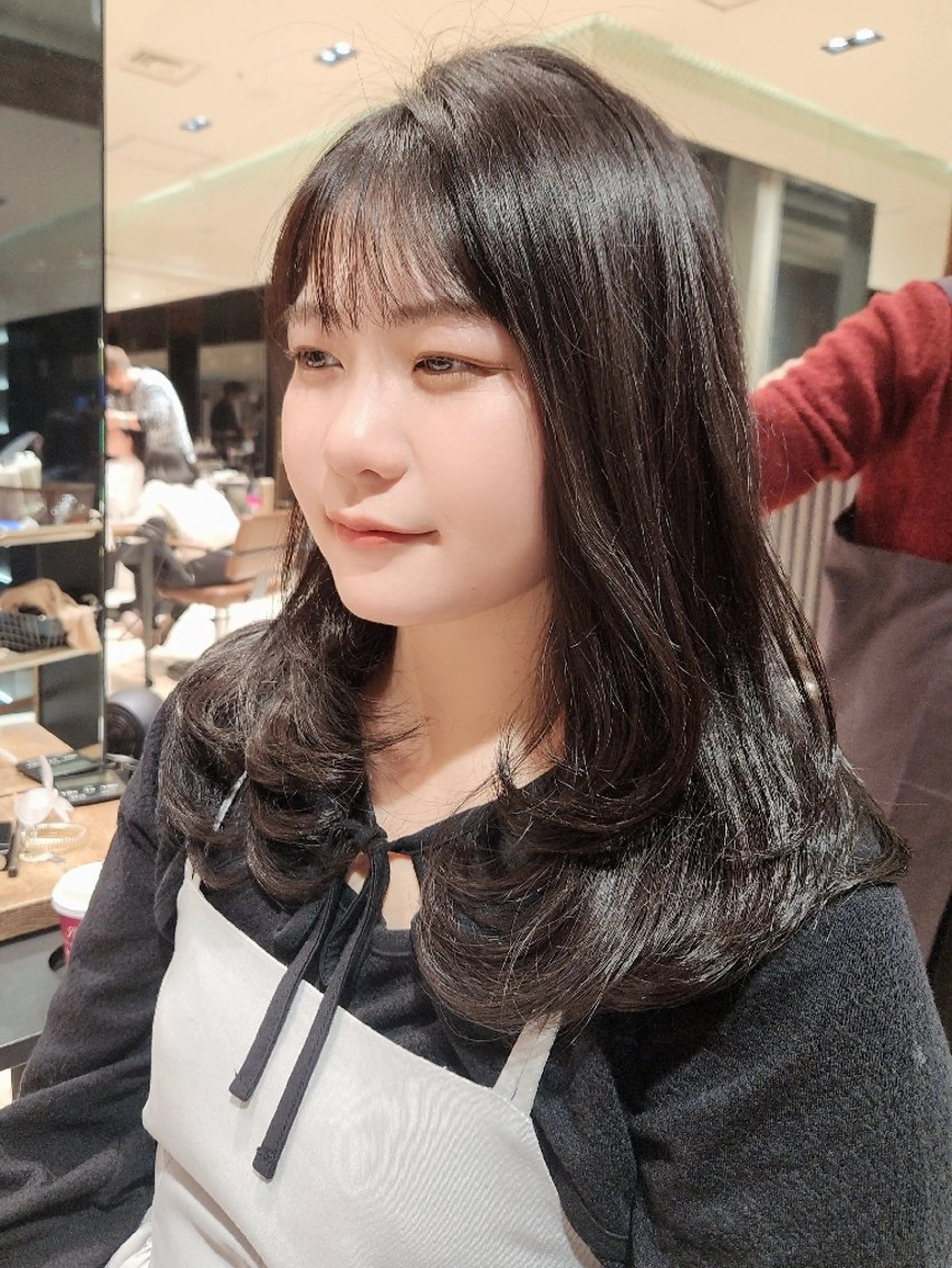 ロング レイヤーカット カット ヘアカラー トリートメント Nanako。/韓国 ハッシュカットのヘアスタイル