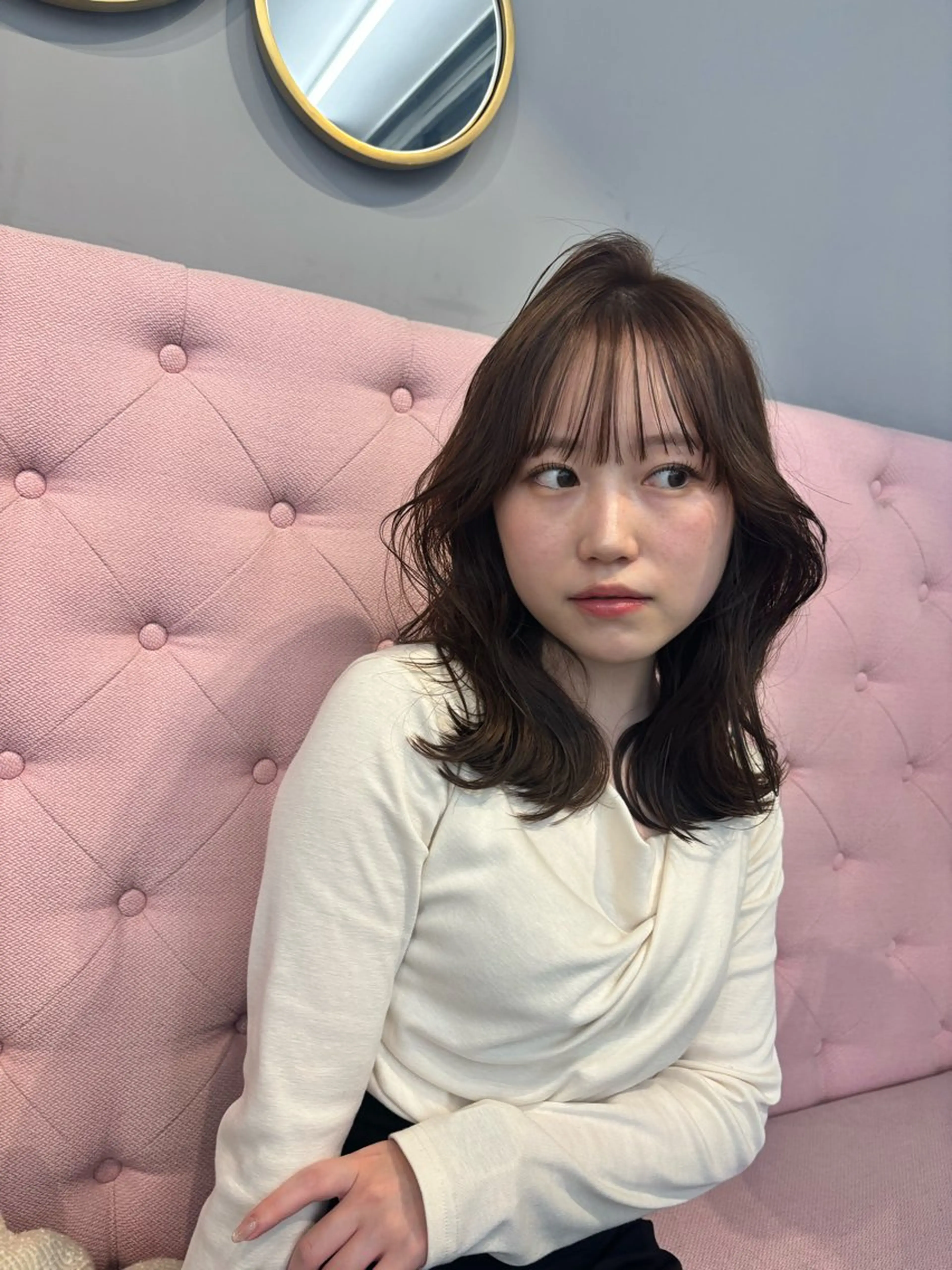 ミディアム 韓国風レイヤーカット 松葉翔のヘアスタイル