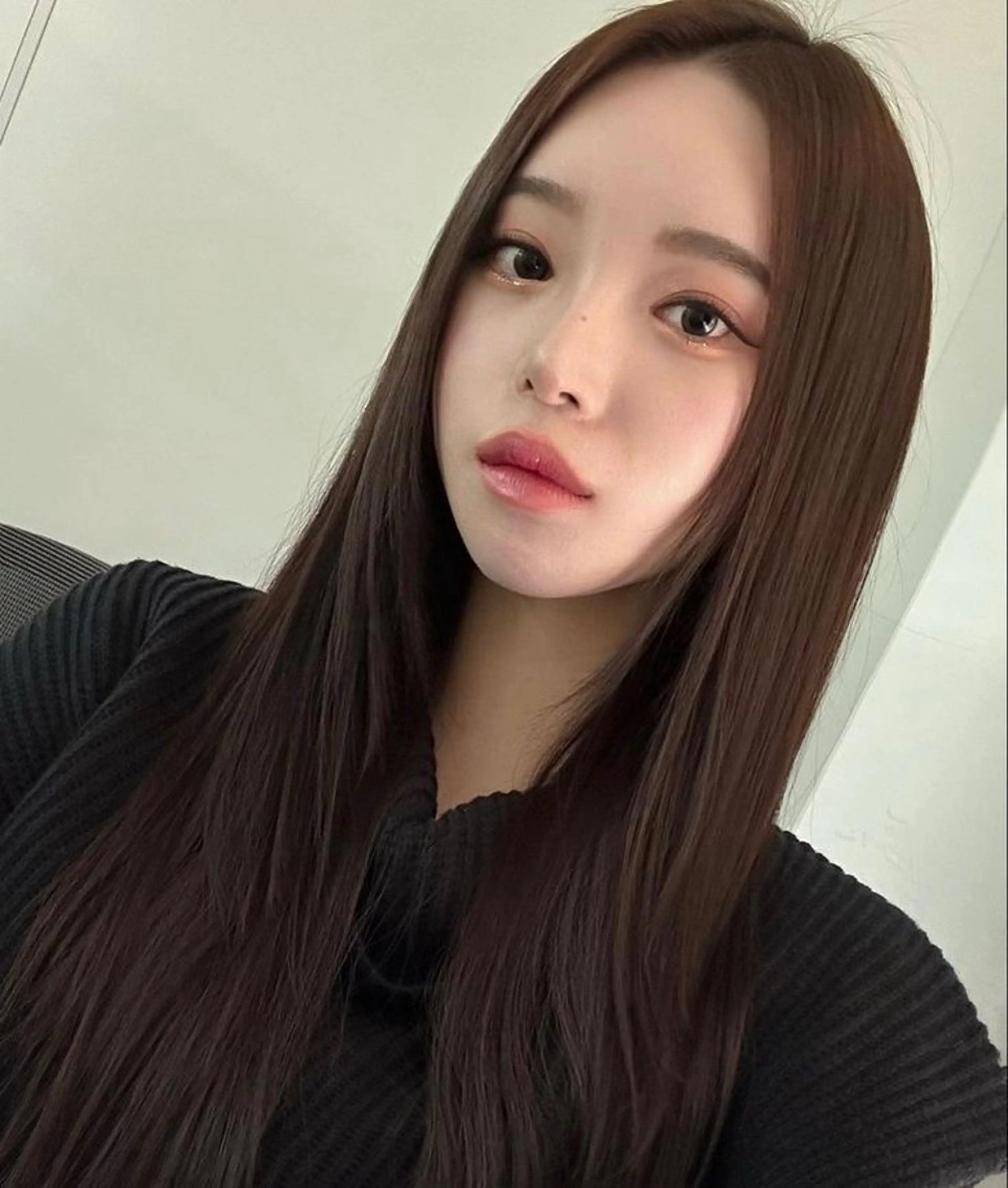 ロング カラー ヘアカラー トリートメント nonoka オリーブ/レイヤーのヘアスタイル