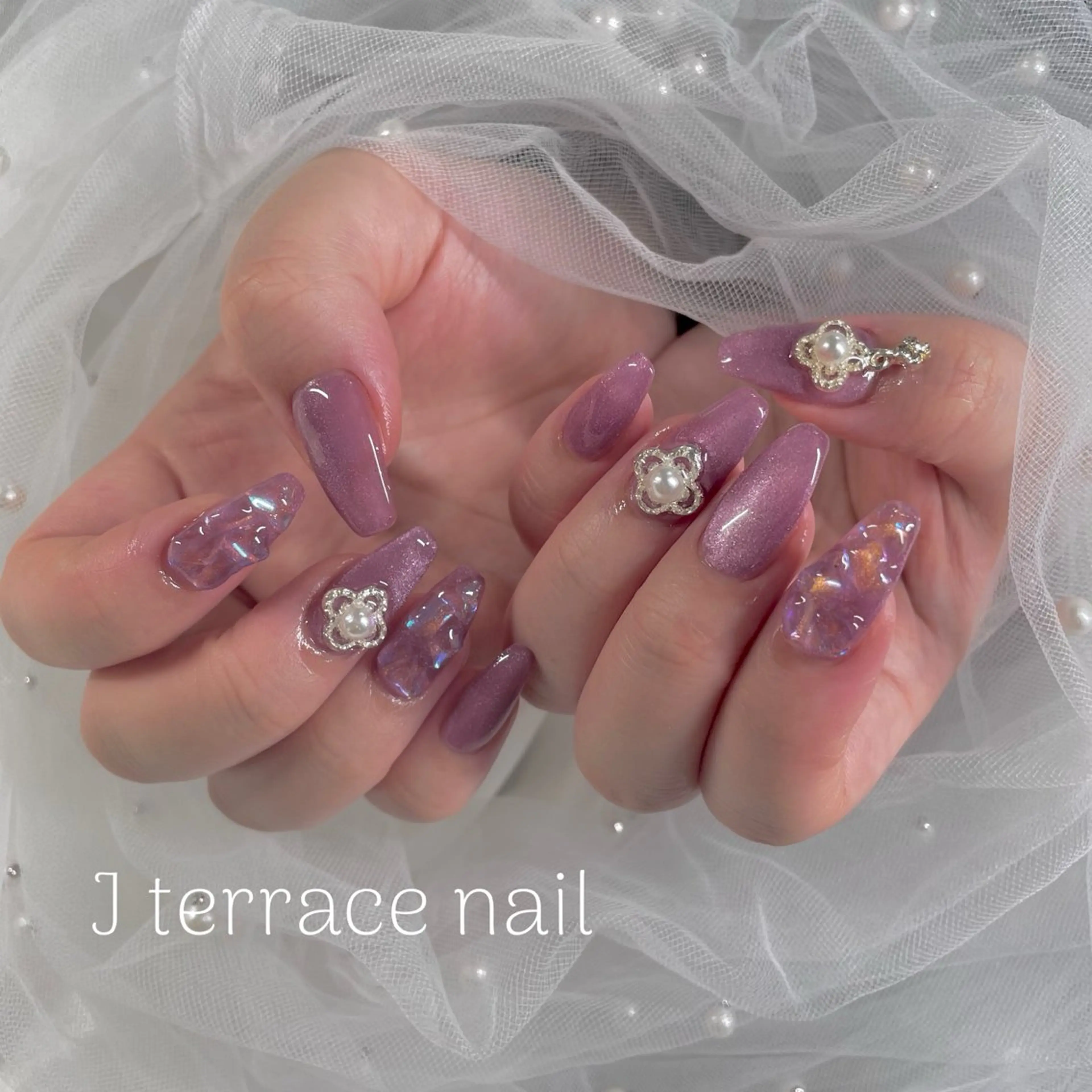 ネイル ジェルネイル マグネットネイル J terrace Nailのネイルデザイン