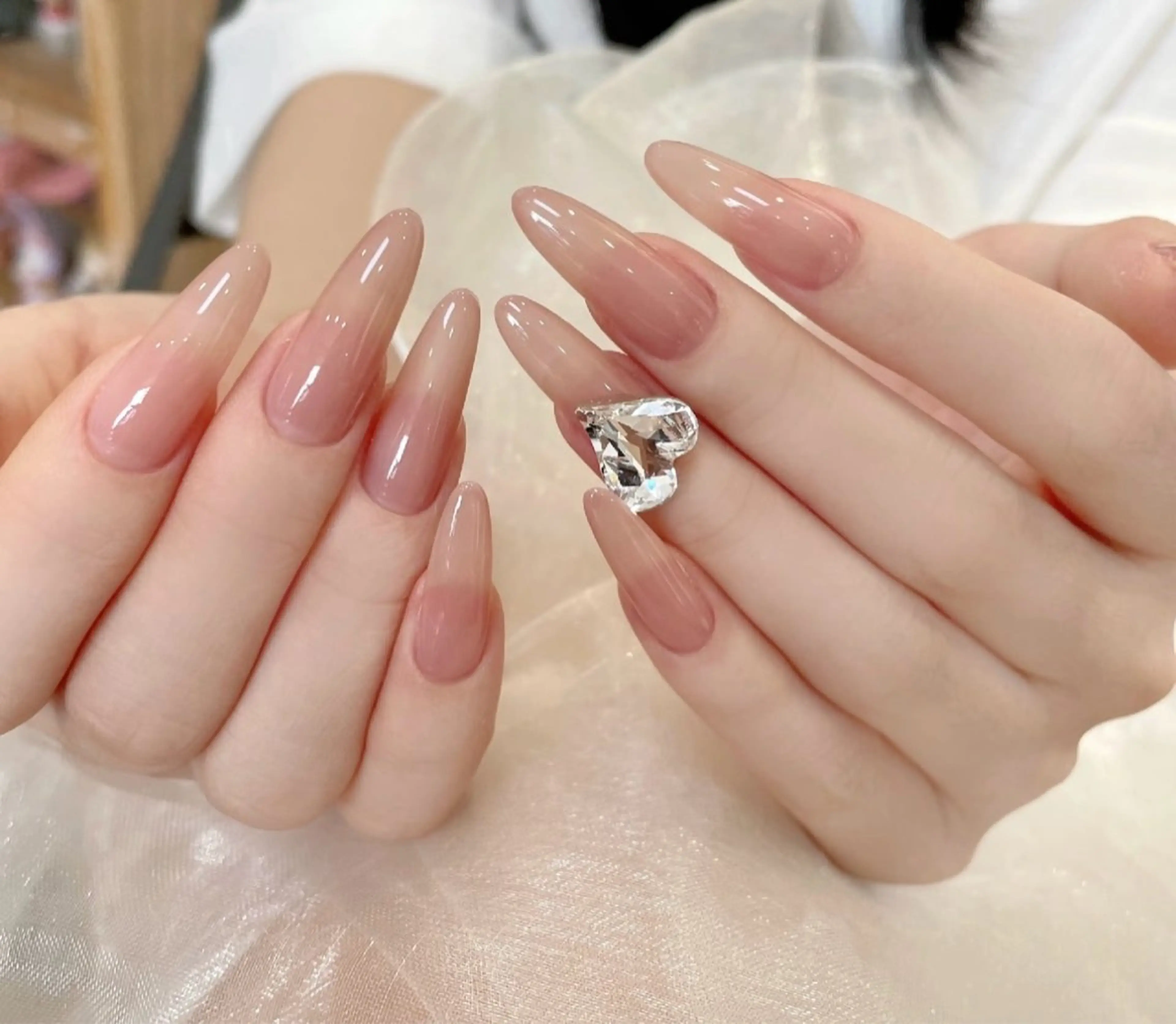 【ハンド】ミニモ学割チップ長さ出し！ワンカラー/ラメグラデーション*'♥*パーツ2個の写真