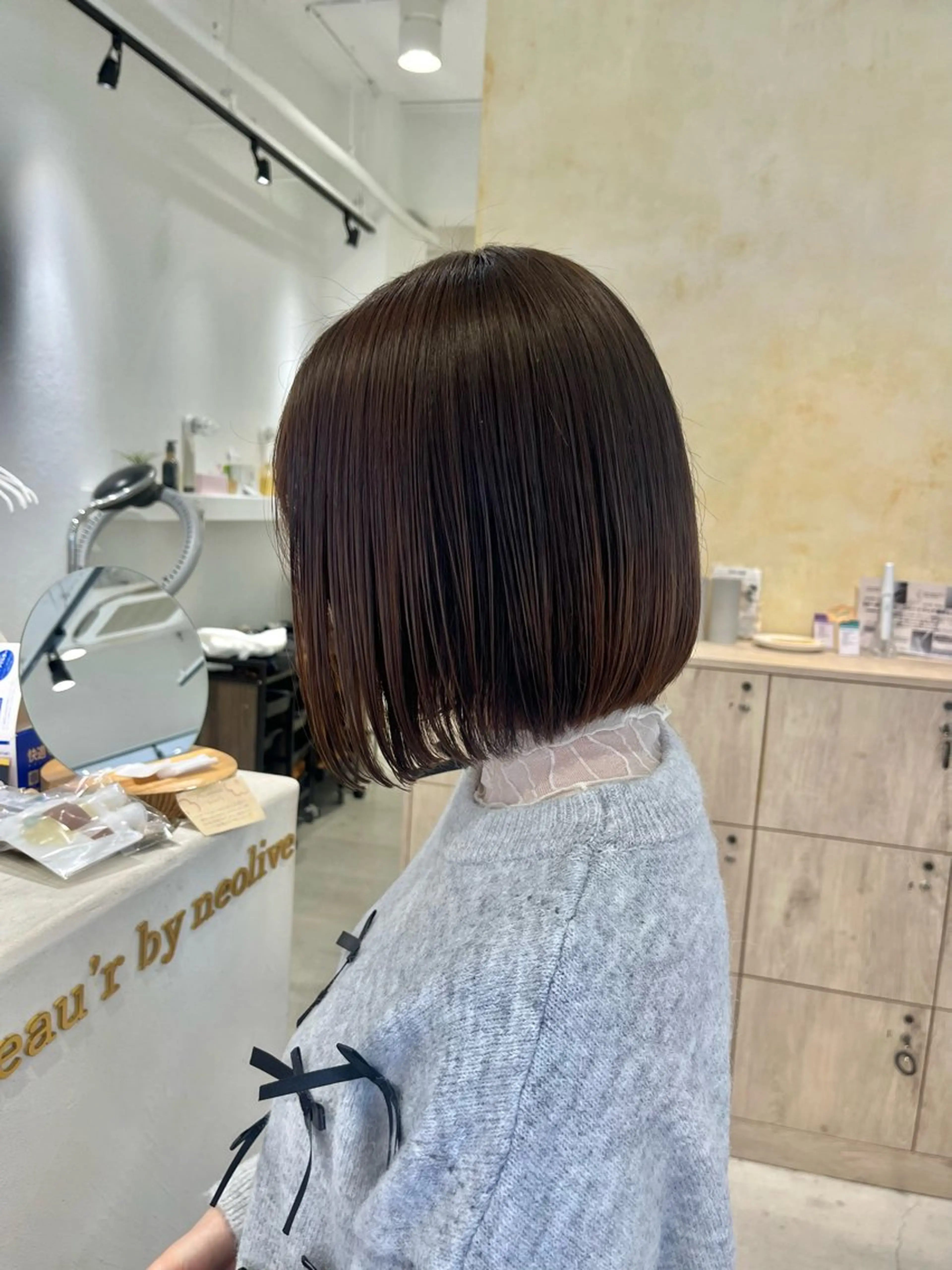 ショート カット 縮毛矯正 トリートメント ボブ/美髪矯正 /佐藤　奈巳のヘアスタイル