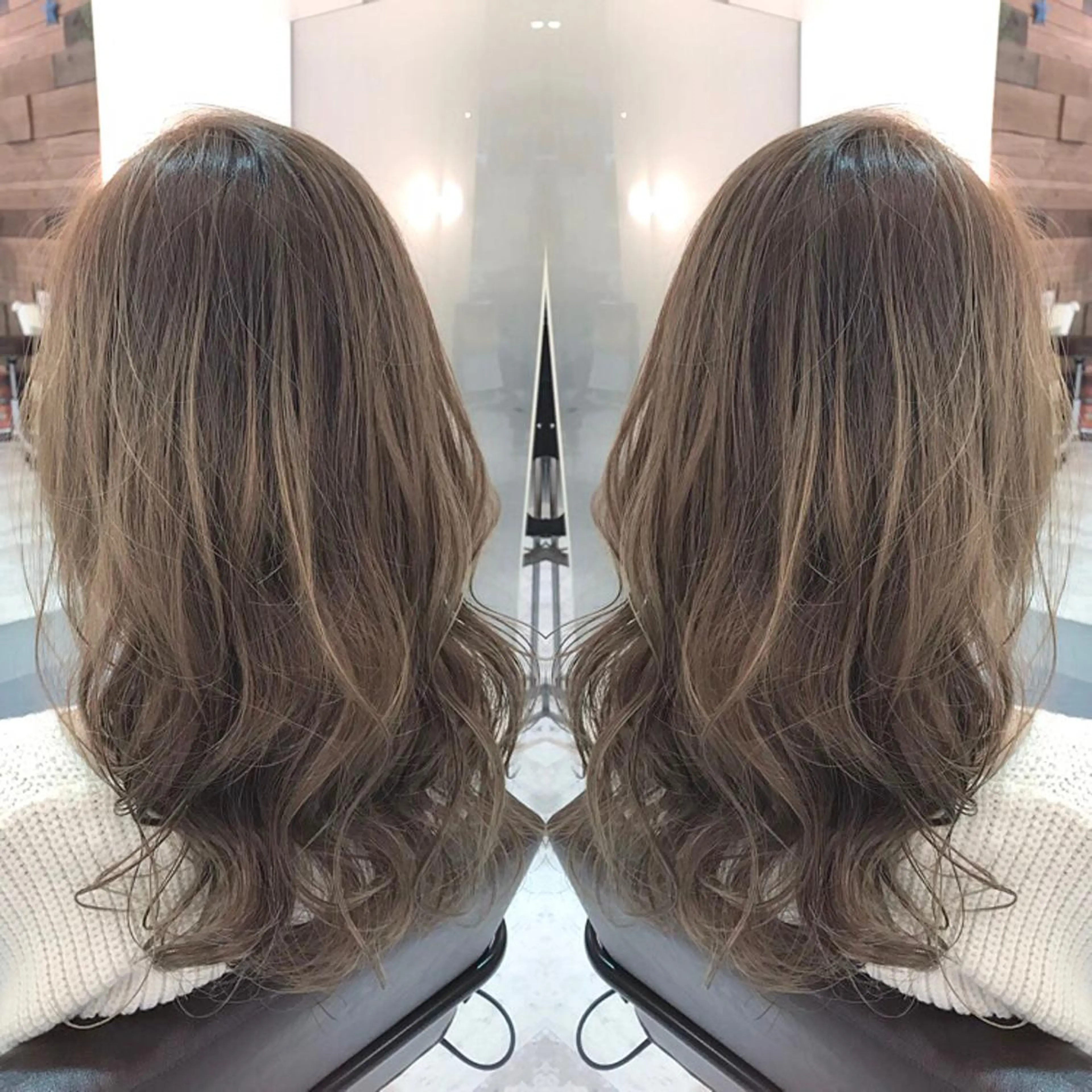 セミロング ロング カラー ハイライトカラー イルミナカラー ハイライト 青木 茂樹⭐️ 透明感カラーのヘアスタイル