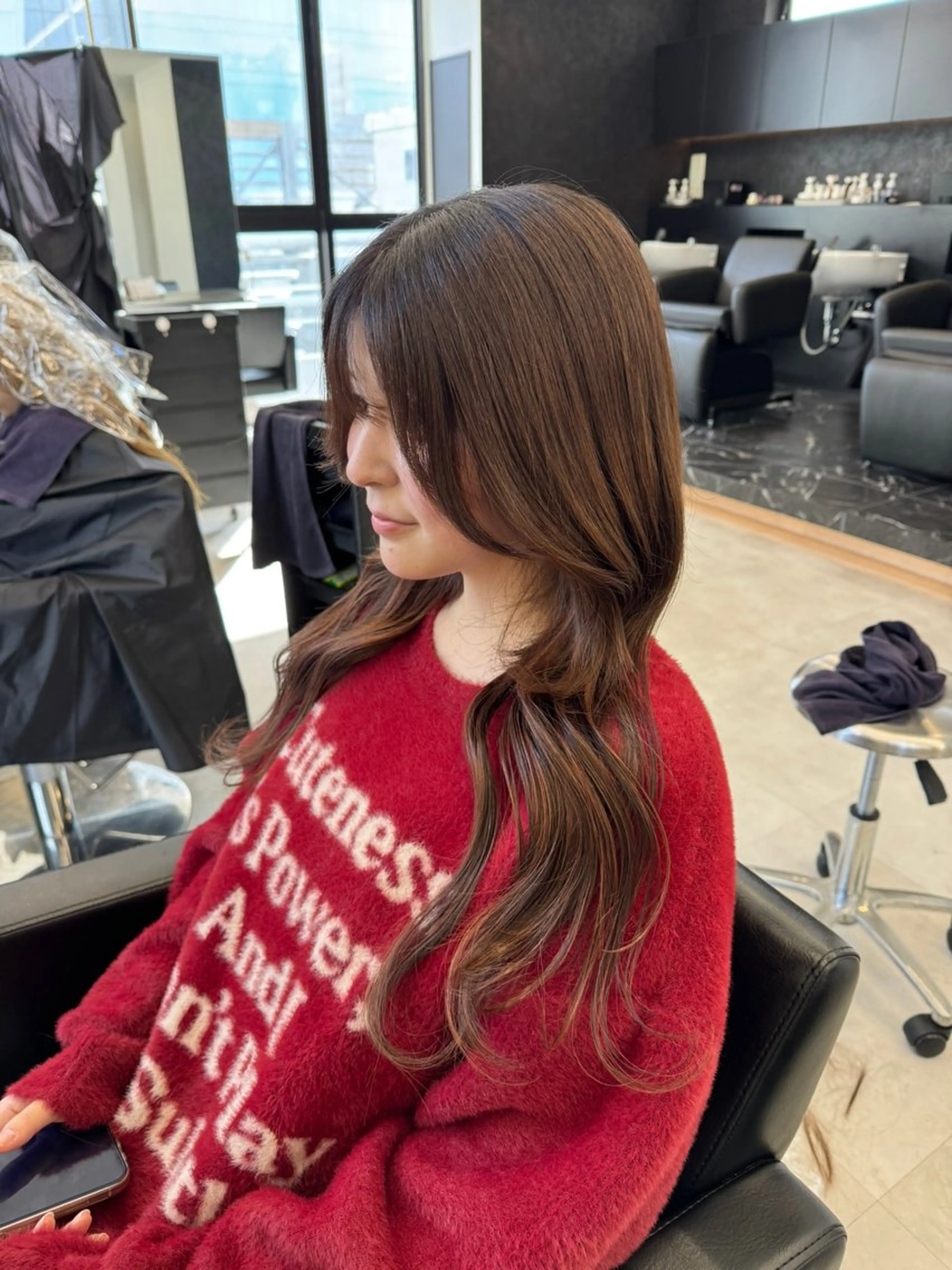 ロング カラー ブラウンカラー チョコレートブラウン ボブ エクステ ヘアカラー エクステ ハイトーン/エクステ /韓国ヘアKENTAのヘアスタイル