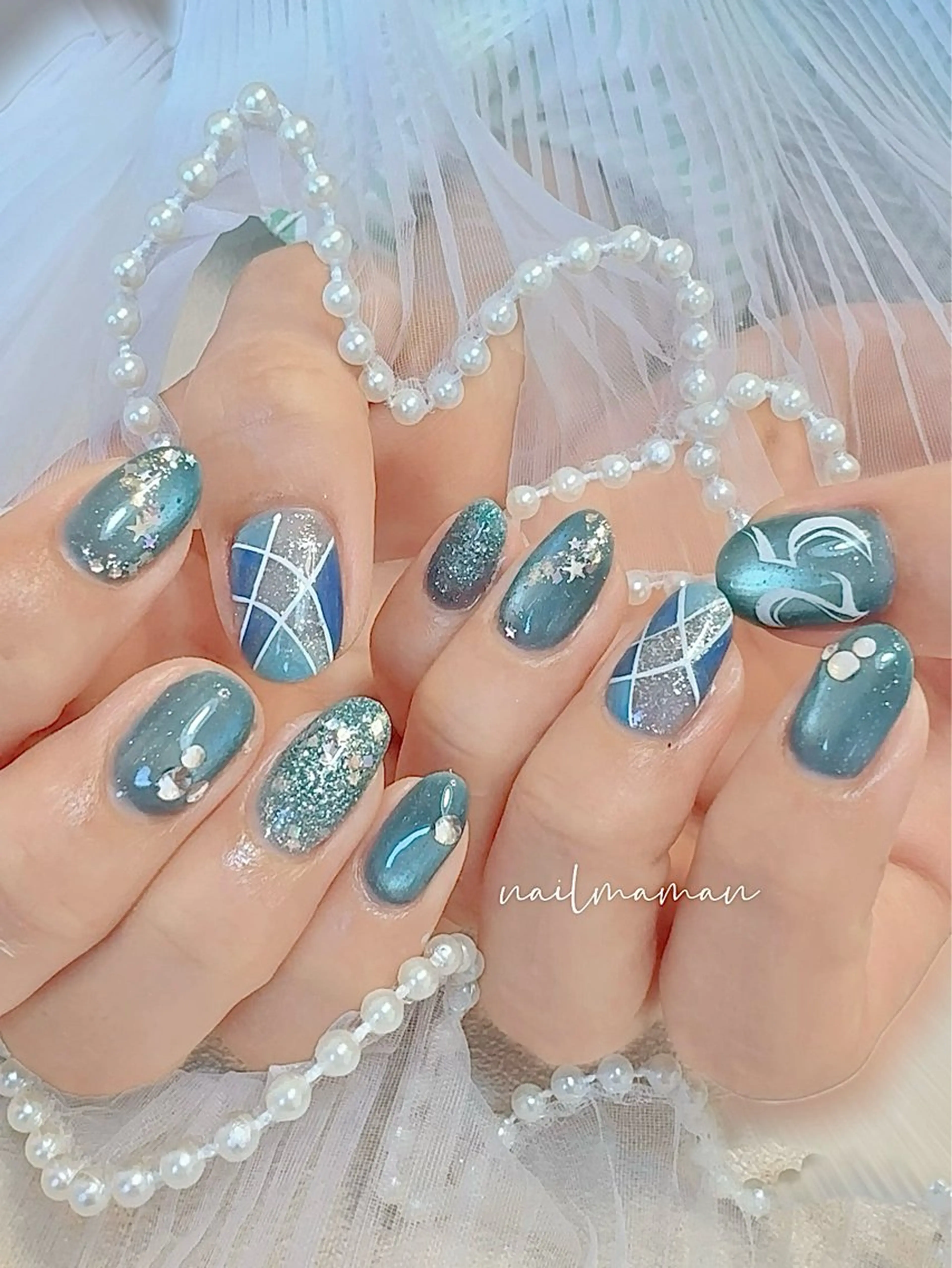 ショート ハンドネイル nailmaman ネイルママンのネイルデザイン