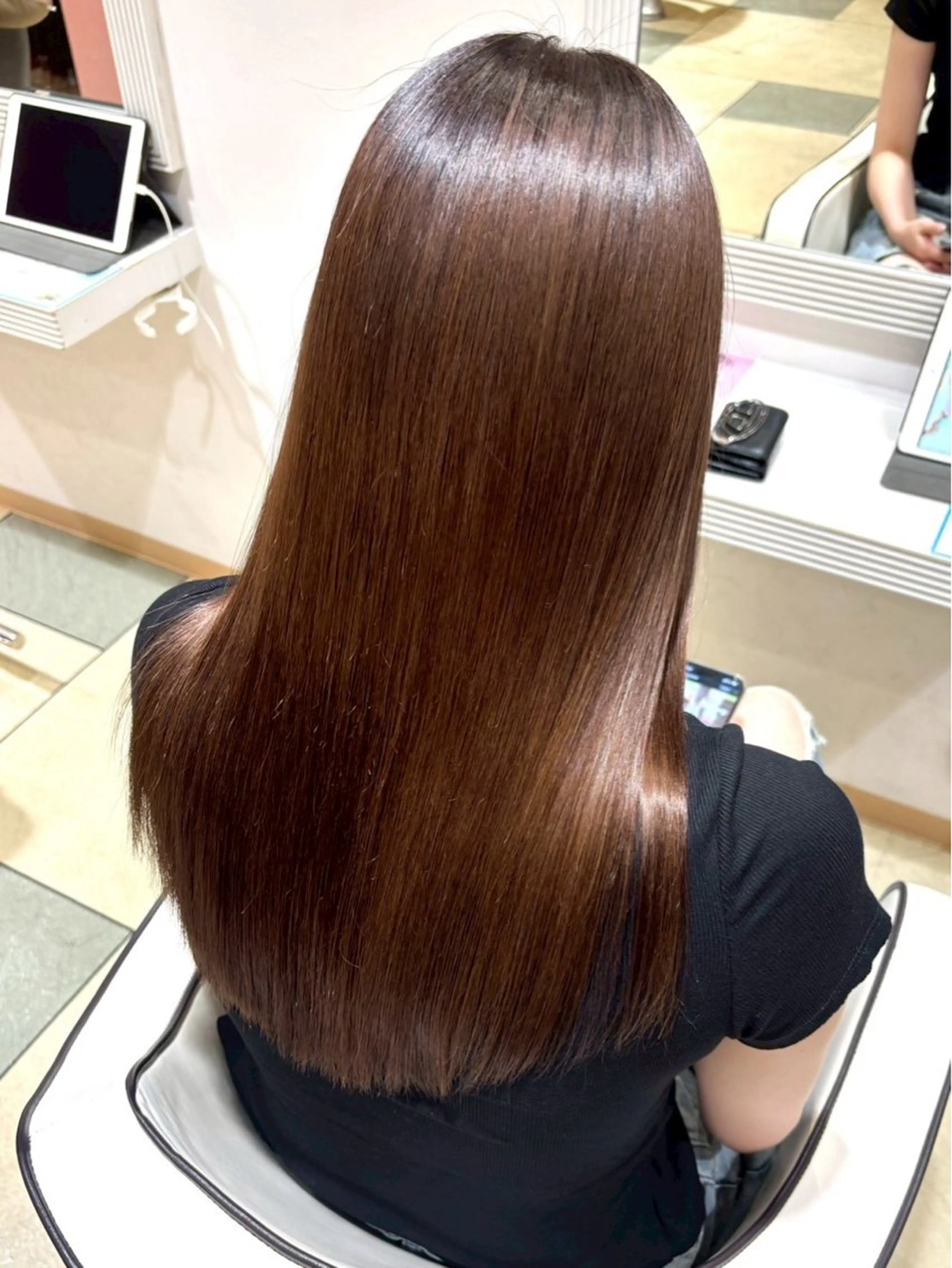 ロング カラー カット ヘアカラー トリートメント ブリーチなし艶カラー /いくののヘアスタイル