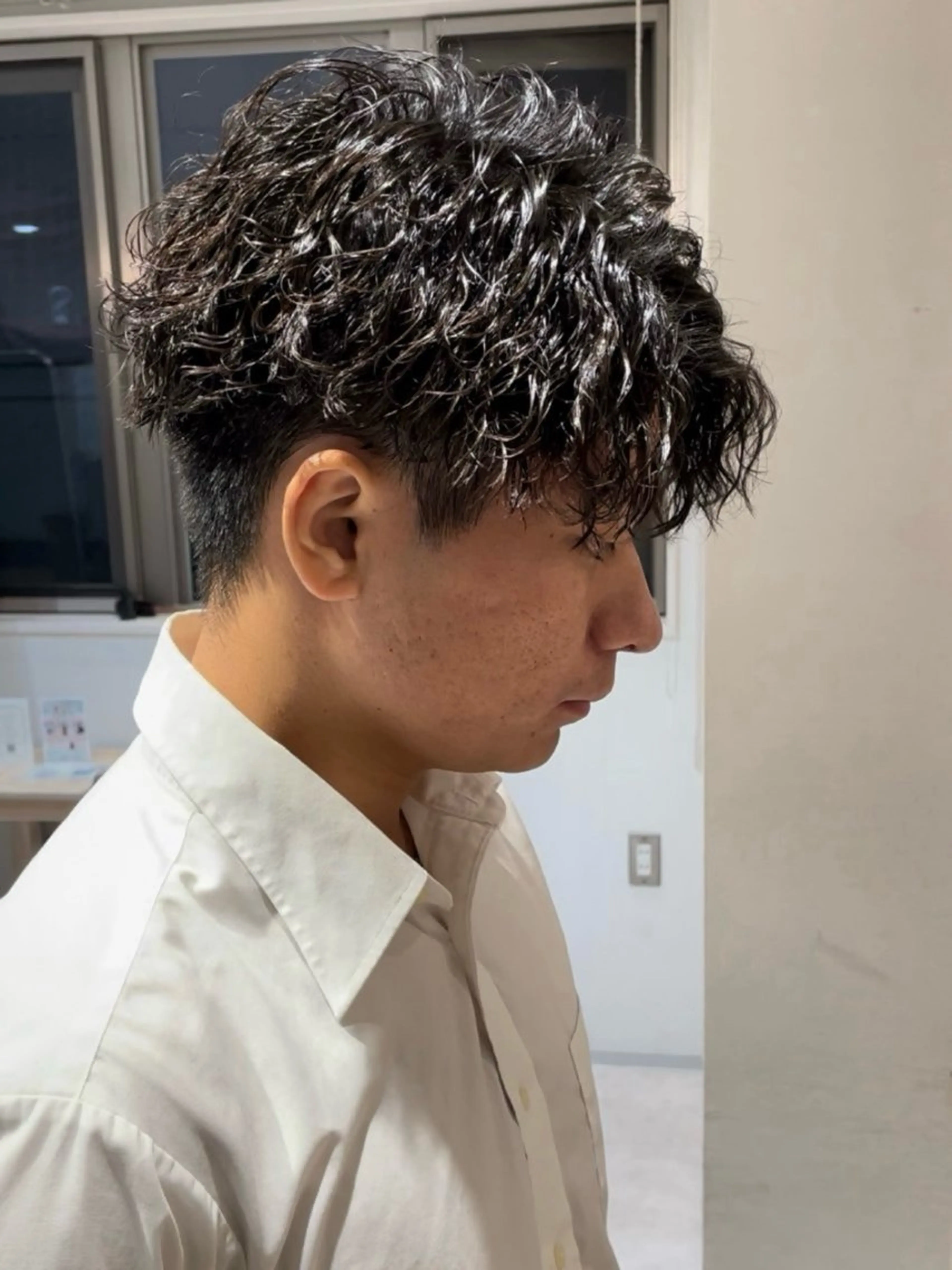 ショート パーマ メンズ メンズパーマ ツイストスパイラルパーマ スパイラルパーマ メンズパーマ美容師 りゅうせいのヘアスタイル