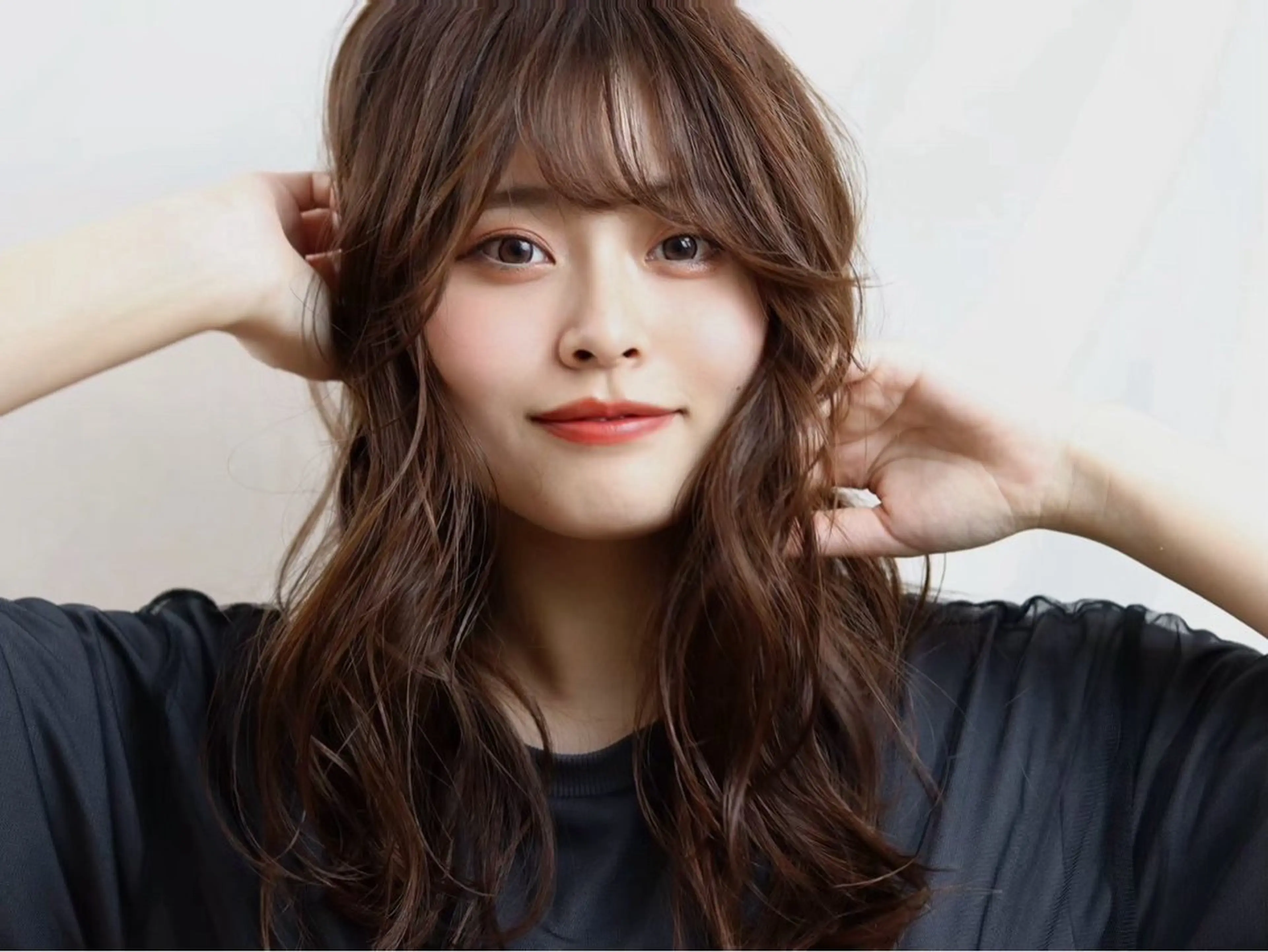 カラー 縮毛矯正 大野 愛代莉のヘアスタイル