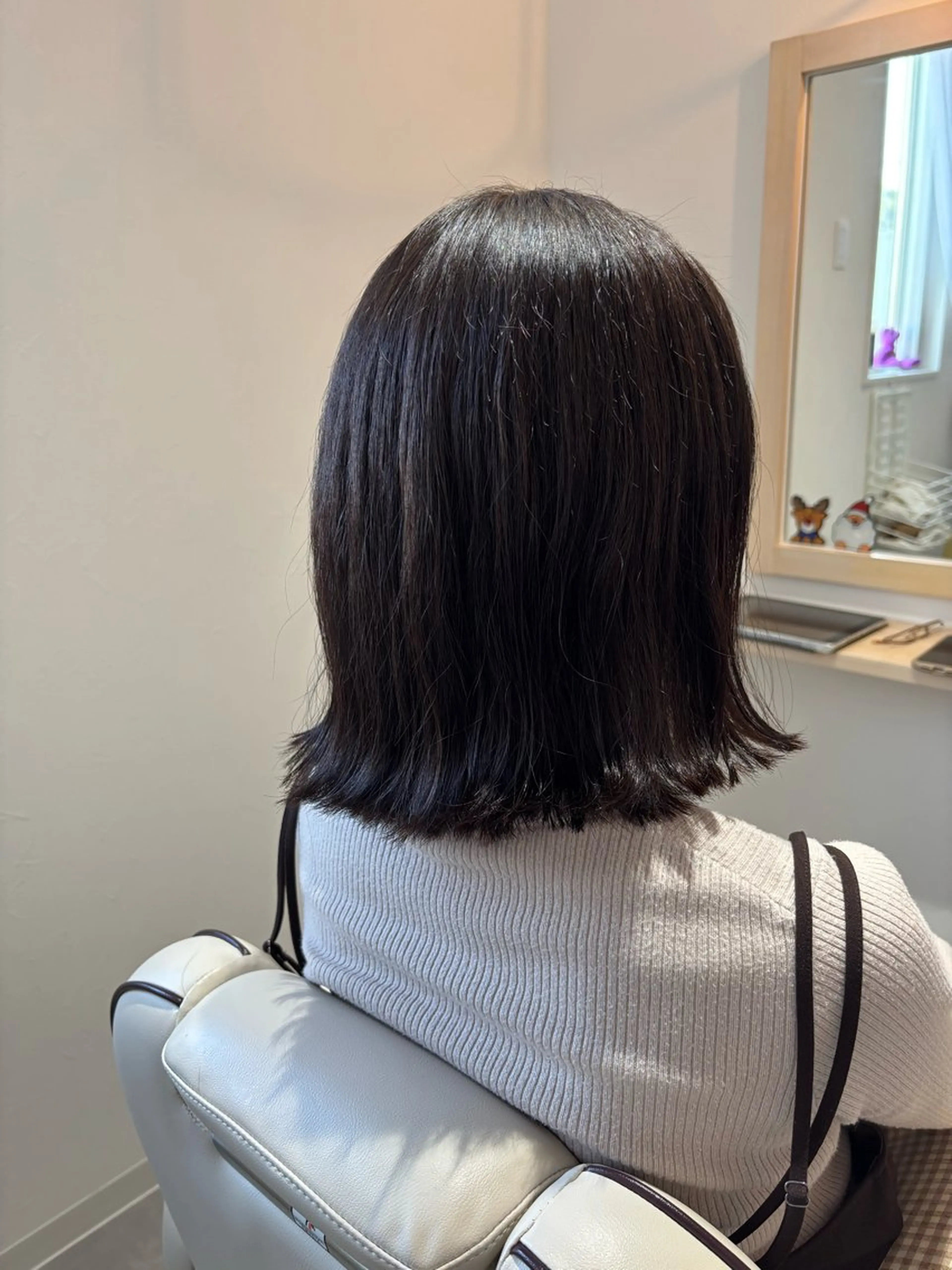 ミディアム 似合わせカット 縮毛矯正 トリートメント utatane /髪質改善美髪サロンのヘアスタイル