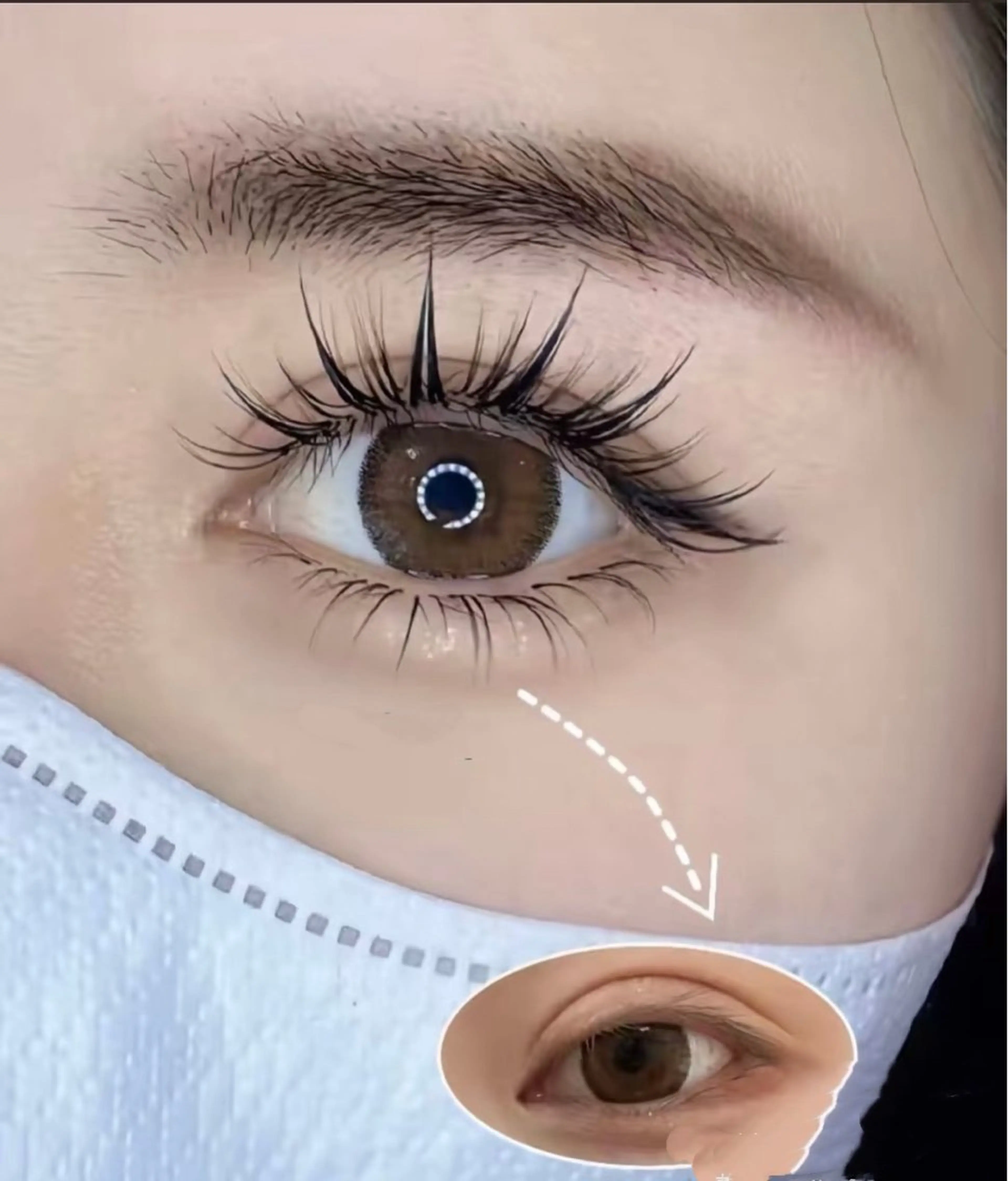 マツエク・マツパ 韓国風マツエク パリジェンヌラッシュリフト まつげパーマ 下まつげエクステ 一重×まつ毛パーマ マツエク キンバネ・サロン 高田馬場店のマツエク・マツパデザイン