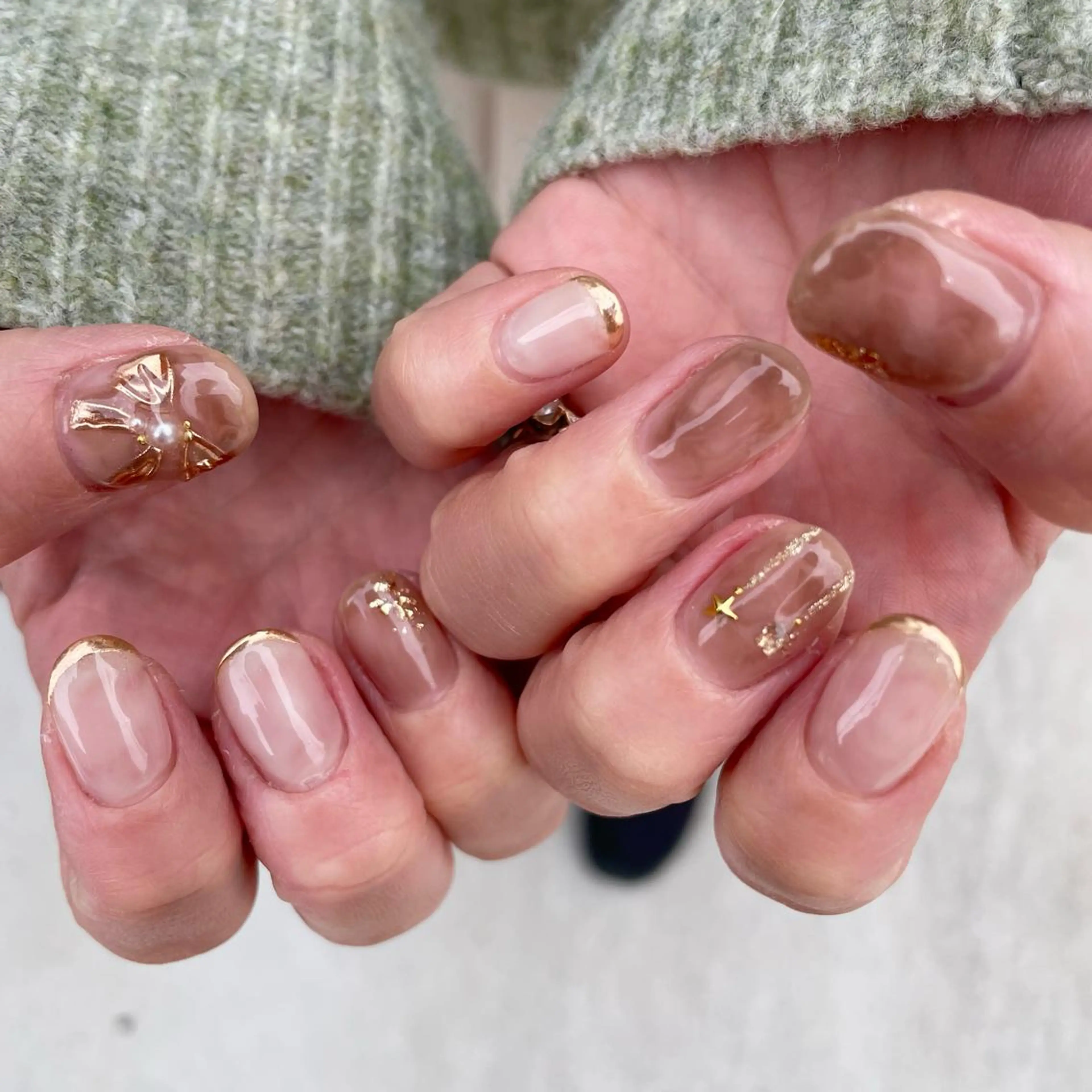 ネイル ニュアンスネイル ハンドネイル Sea  nail by emaのネイルデザイン
