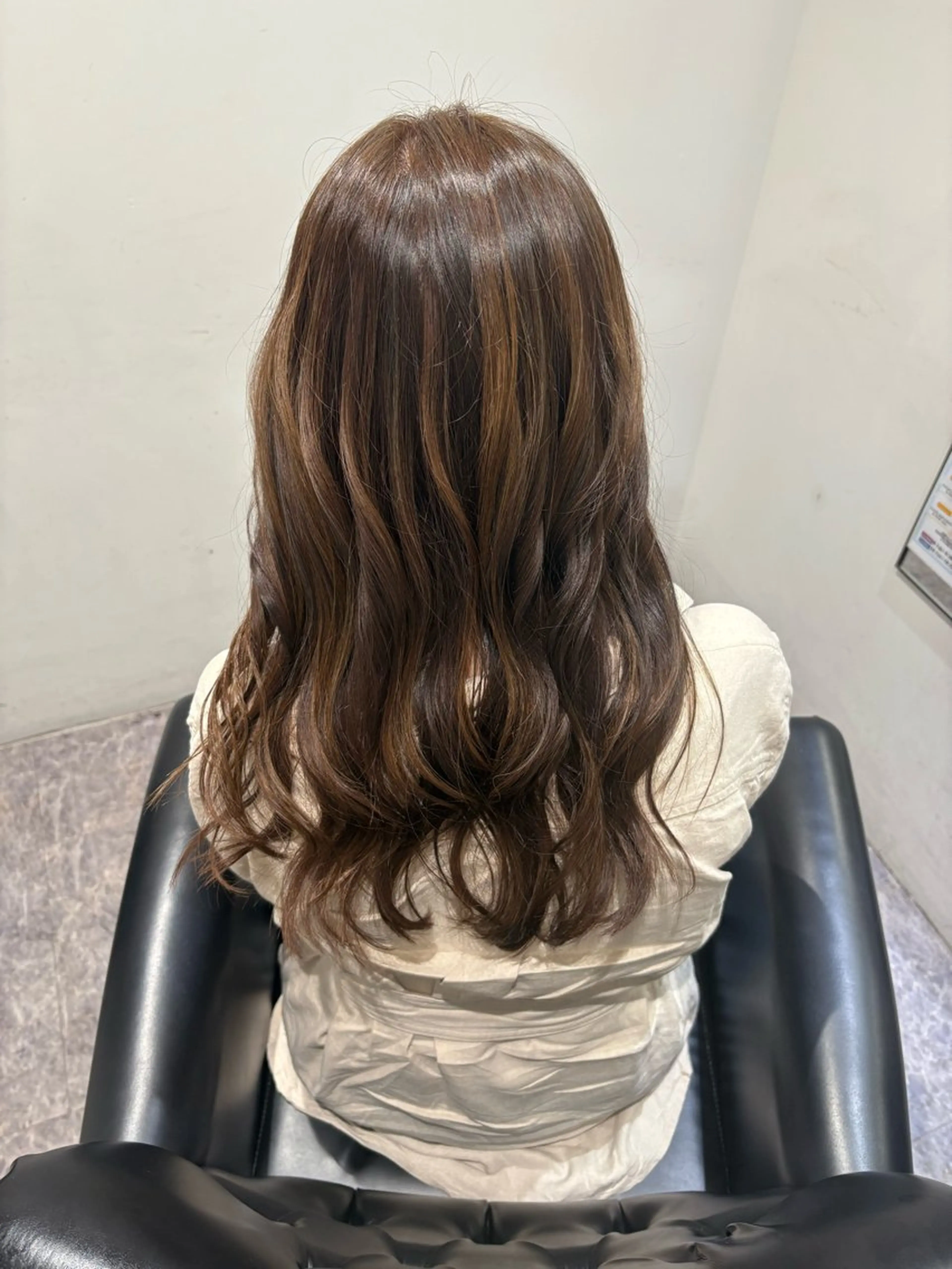 ロング カラー ハイライトカラー ハイライト よしえ /心斎橋美容室のヘアスタイル