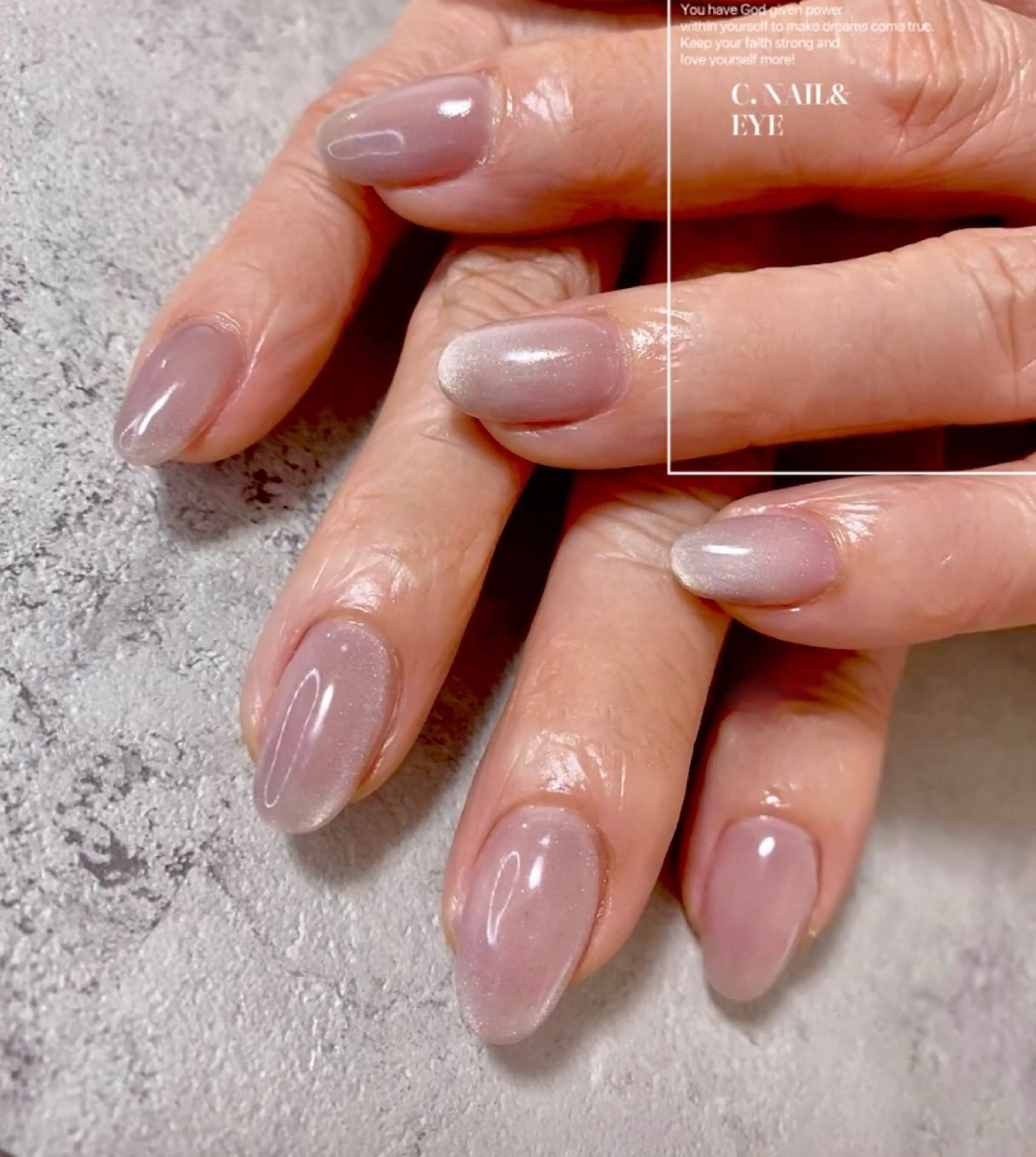 ネイル フラッシュネイル 氷ネイル・うるうるネイル キラキラネイル 韓国ネイル マグネットネイル フットネイル C.Nail &Eye筑紫駅のネイルデザイン