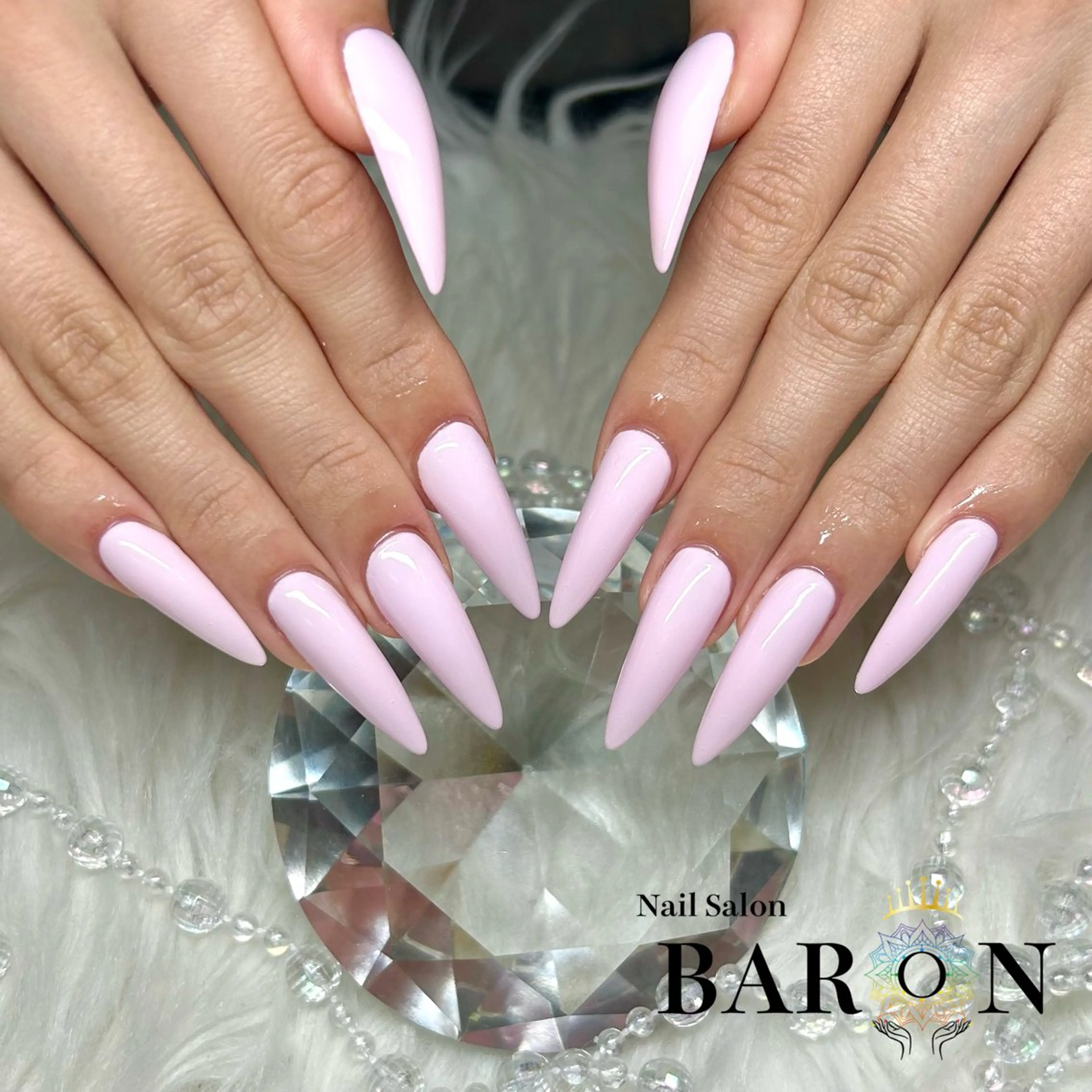 ネイル ワンカラーネイル ピンク ハンドネイル ♛︎BARON♛︎ SUMIRE.のネイルデザイン