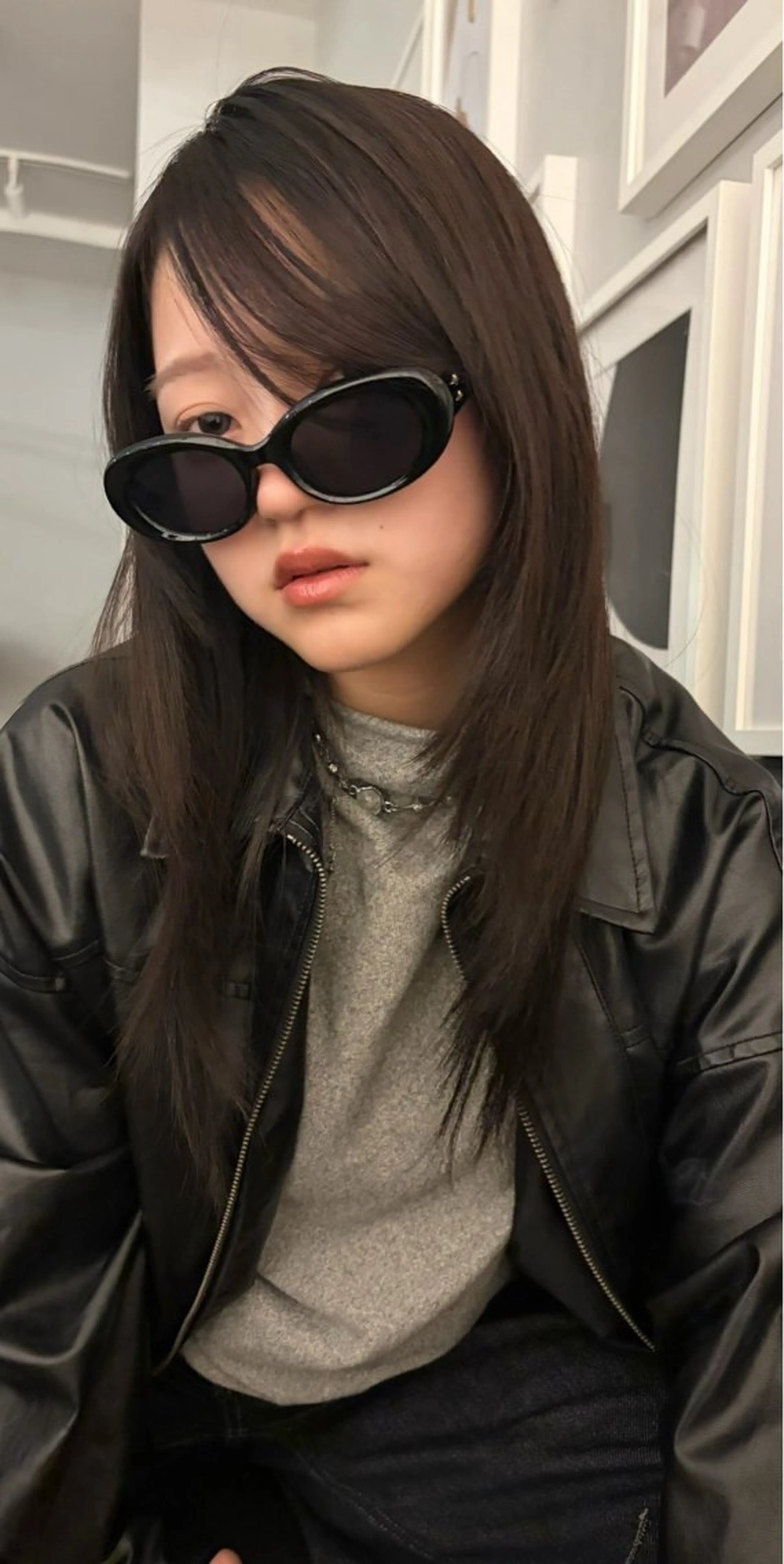 セミロング くろかわ まいのヘアスタイル