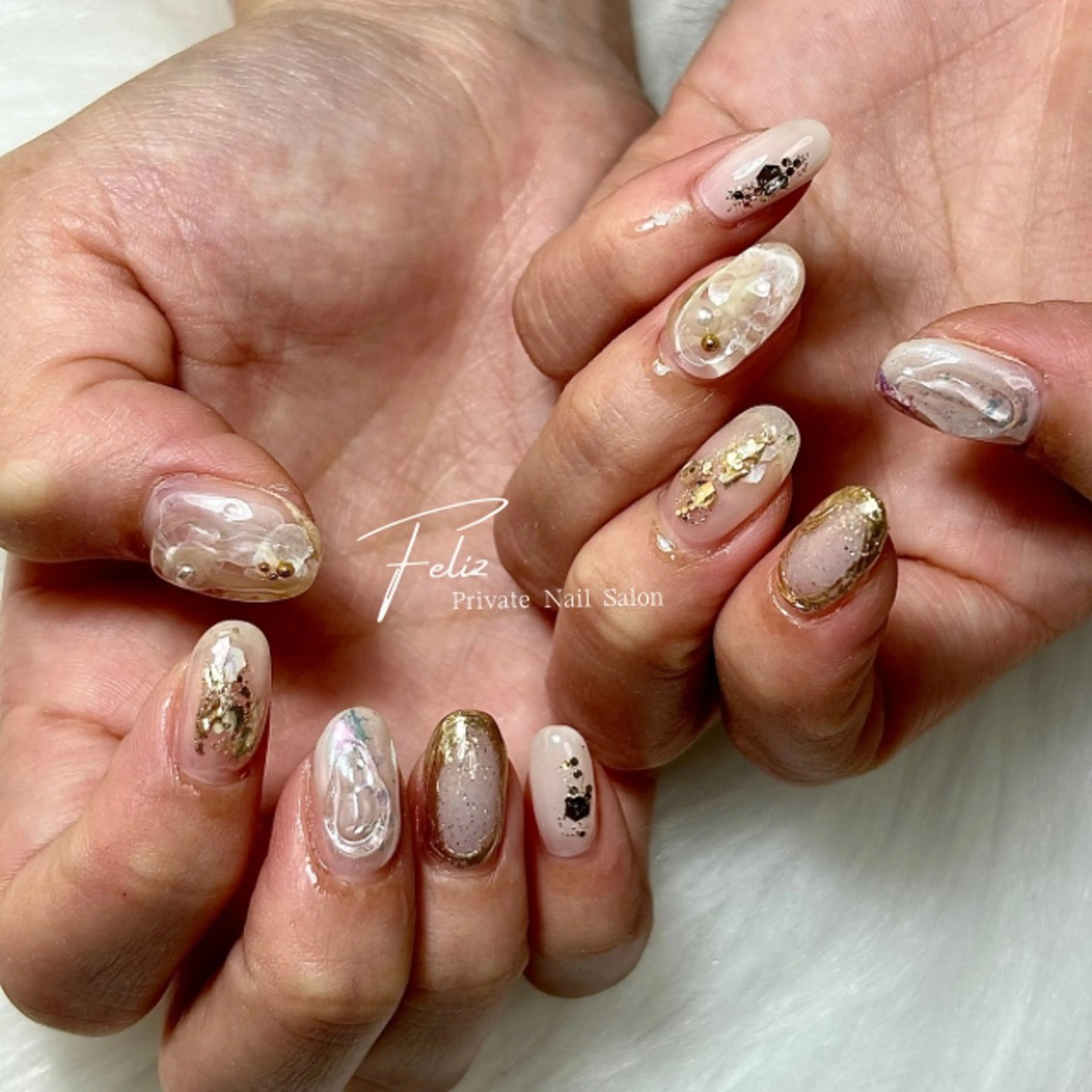 ネイル ハンドネイル ハンドケア Feliz 楽しいネイルサロンのネイルデザイン