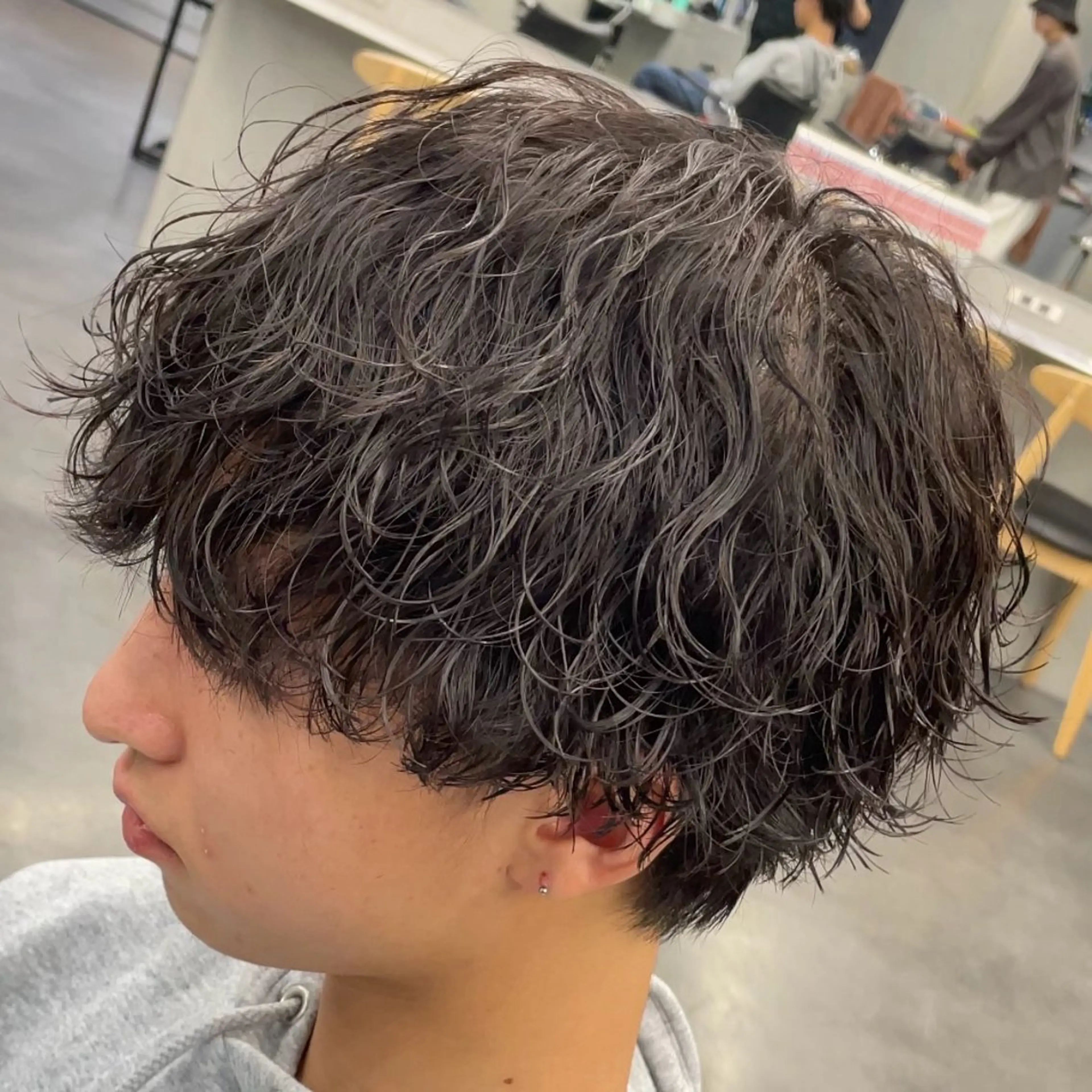 ミディアム パーマ ヘアアレンジ メンズ fifth 石川 凪のヘアスタイル