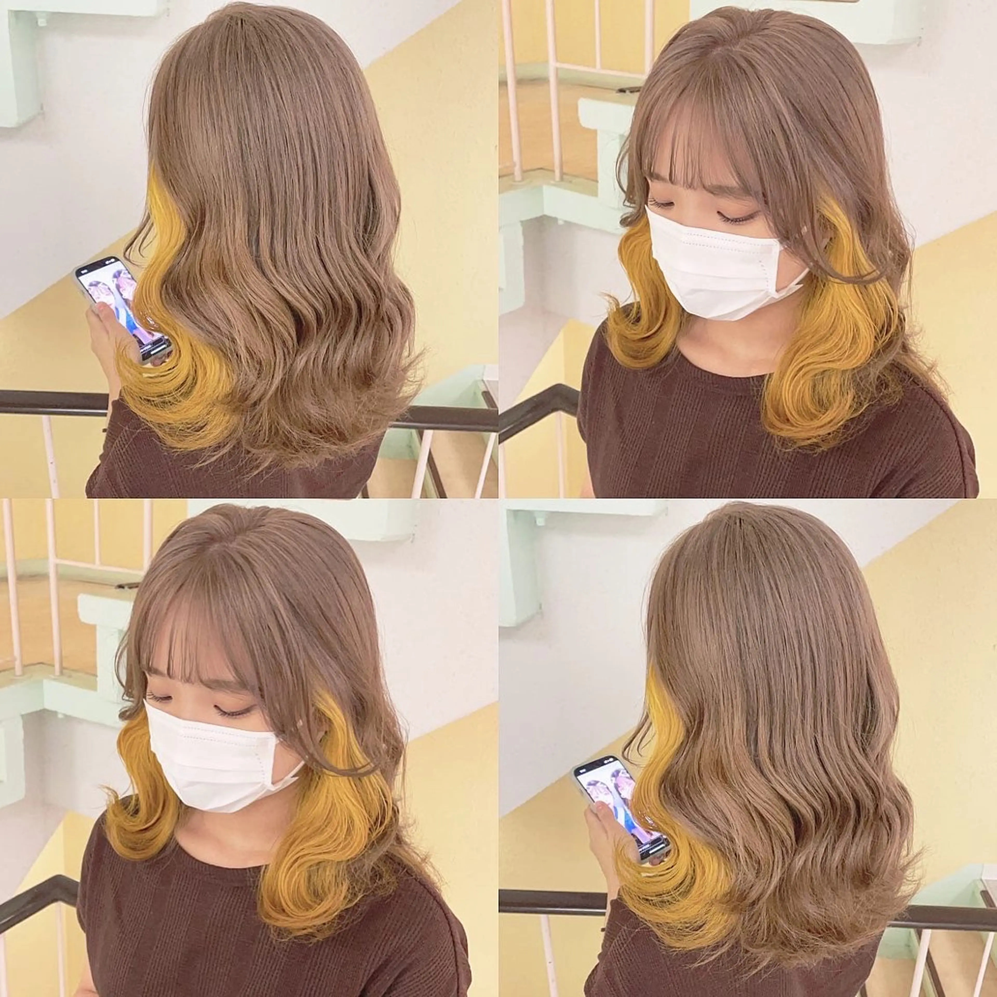 カラー ブリーチ インナーカラー ヘアカラー トリートメント 渋谷:インナーカラー ／🍒エリカ🍒のヘアスタイル