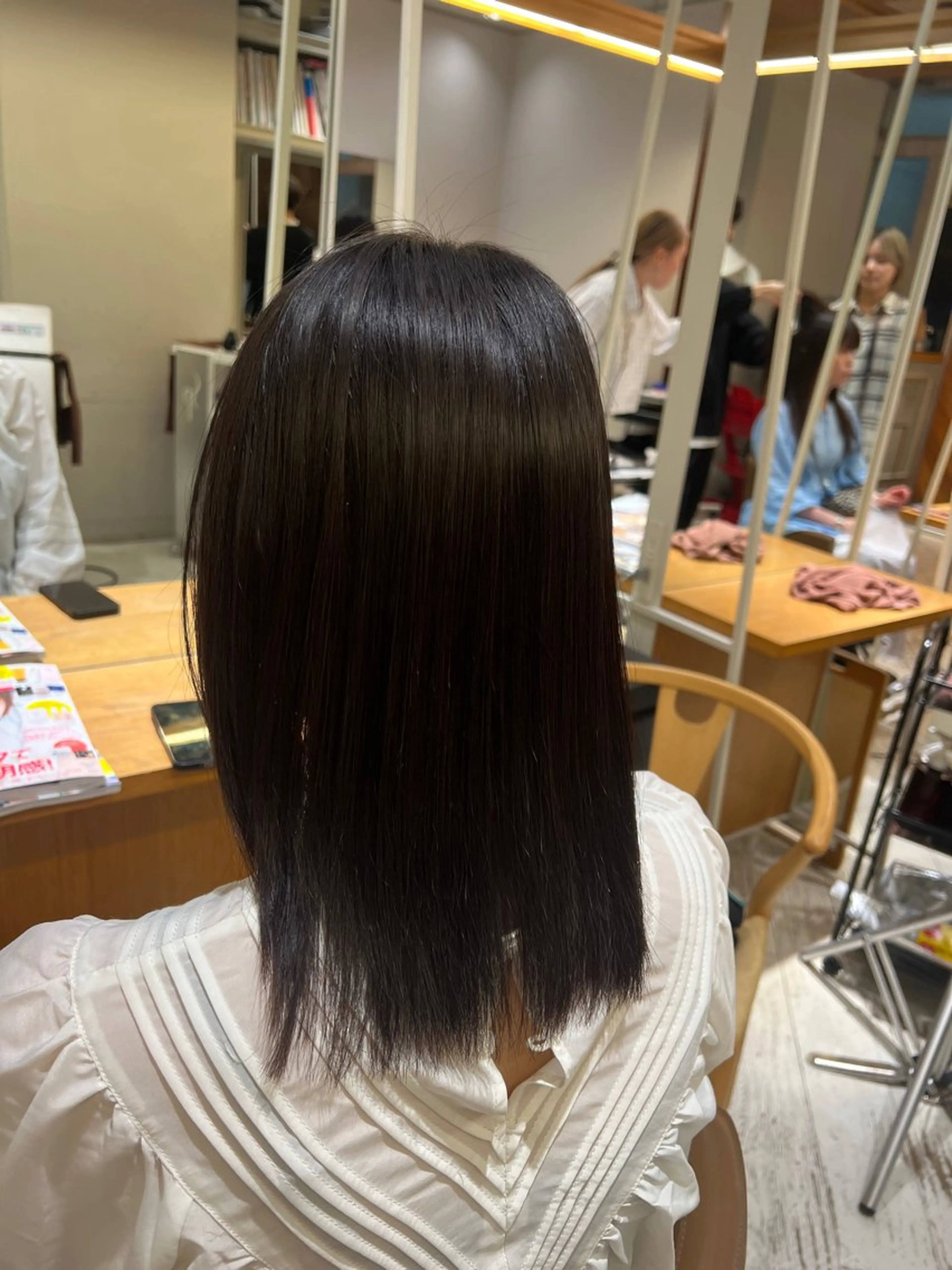 ミディアム パーマ ミディアムパーマ ストレートパーマ 似合わせカット /宮本セナのヘアスタイル