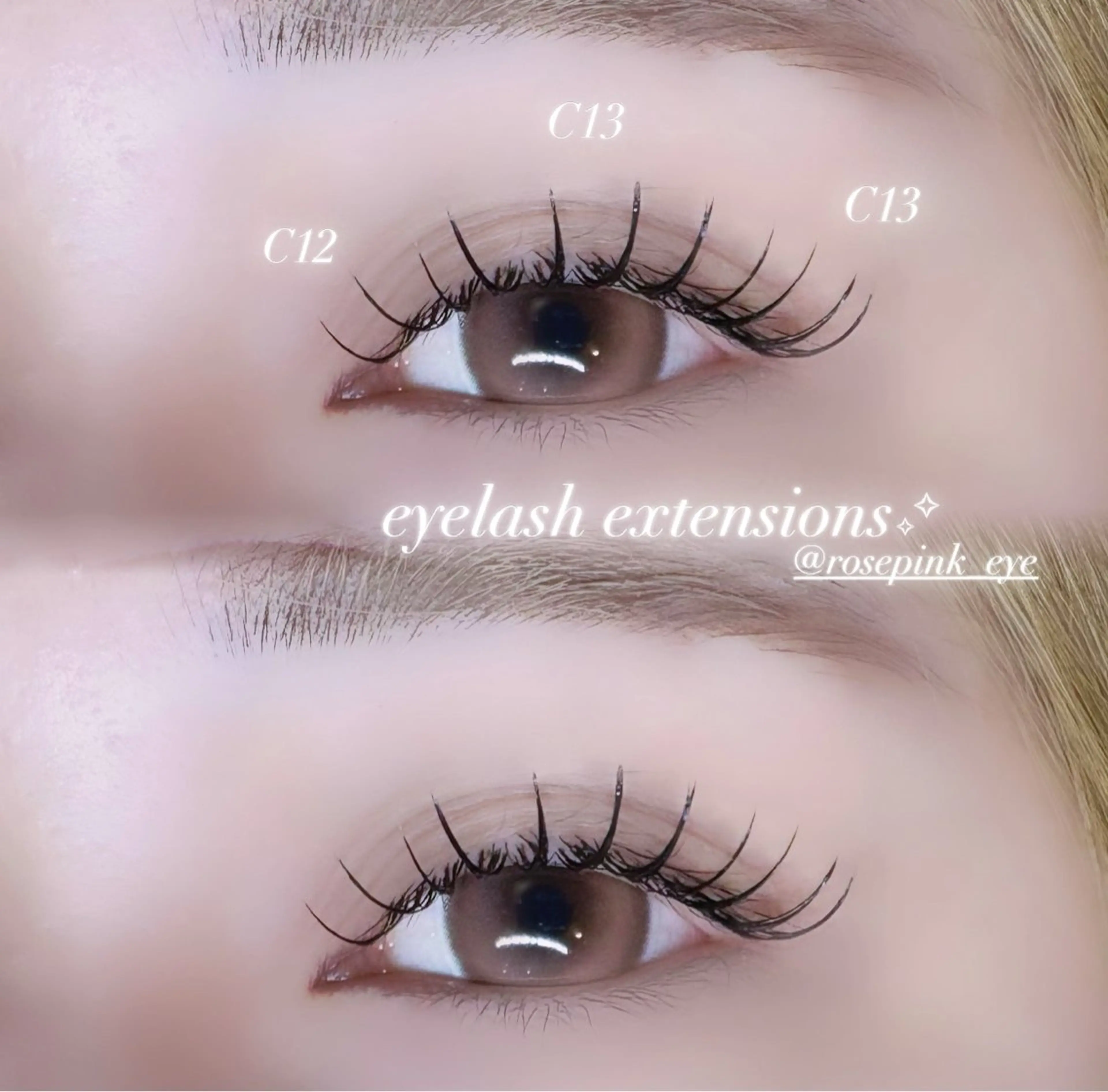 マツエク・マツパ マツエク rose pink MIYUのマツエク・マツパデザイン