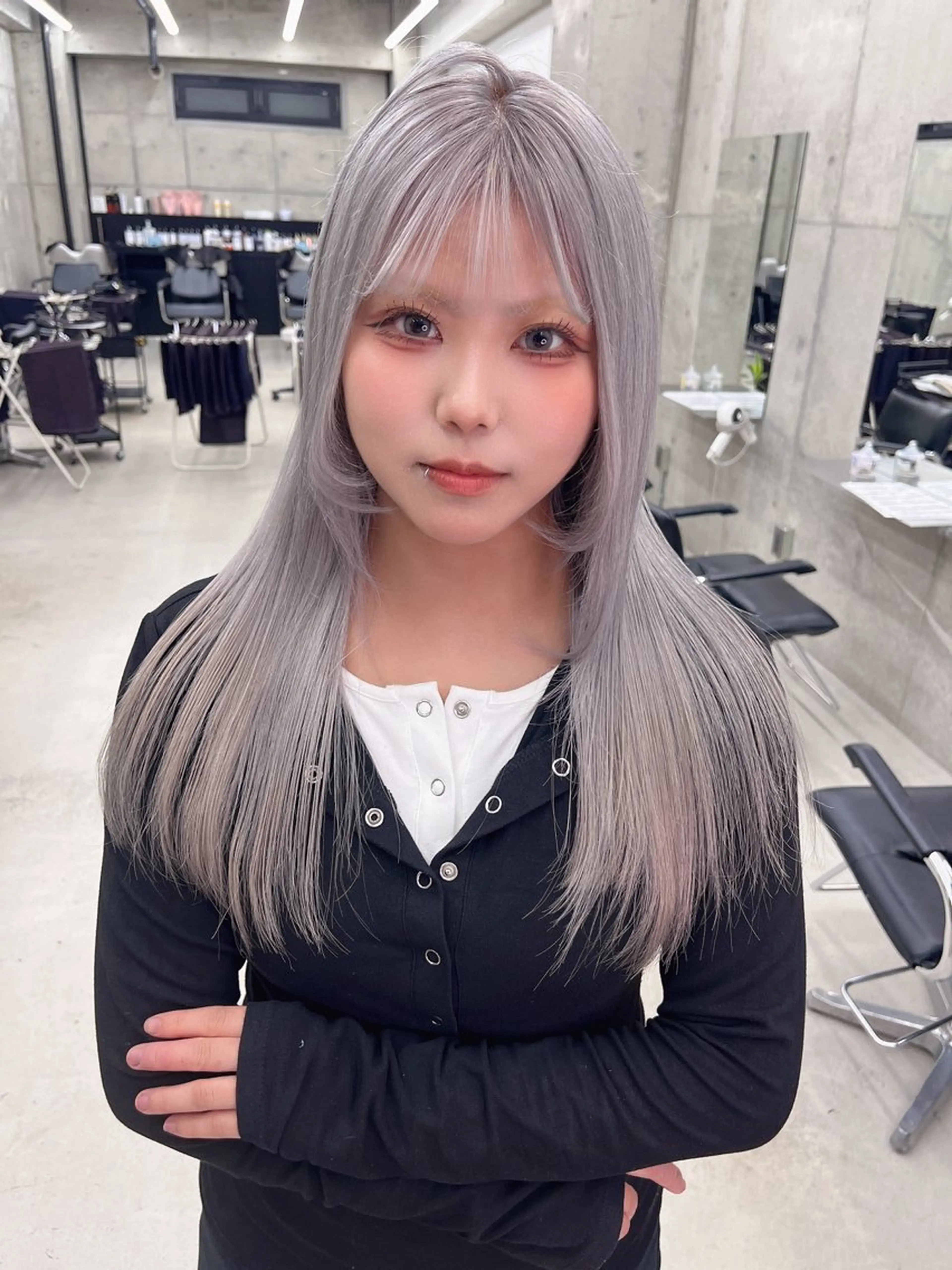 ロング ヘアカラー 中道 晶のヘアスタイル