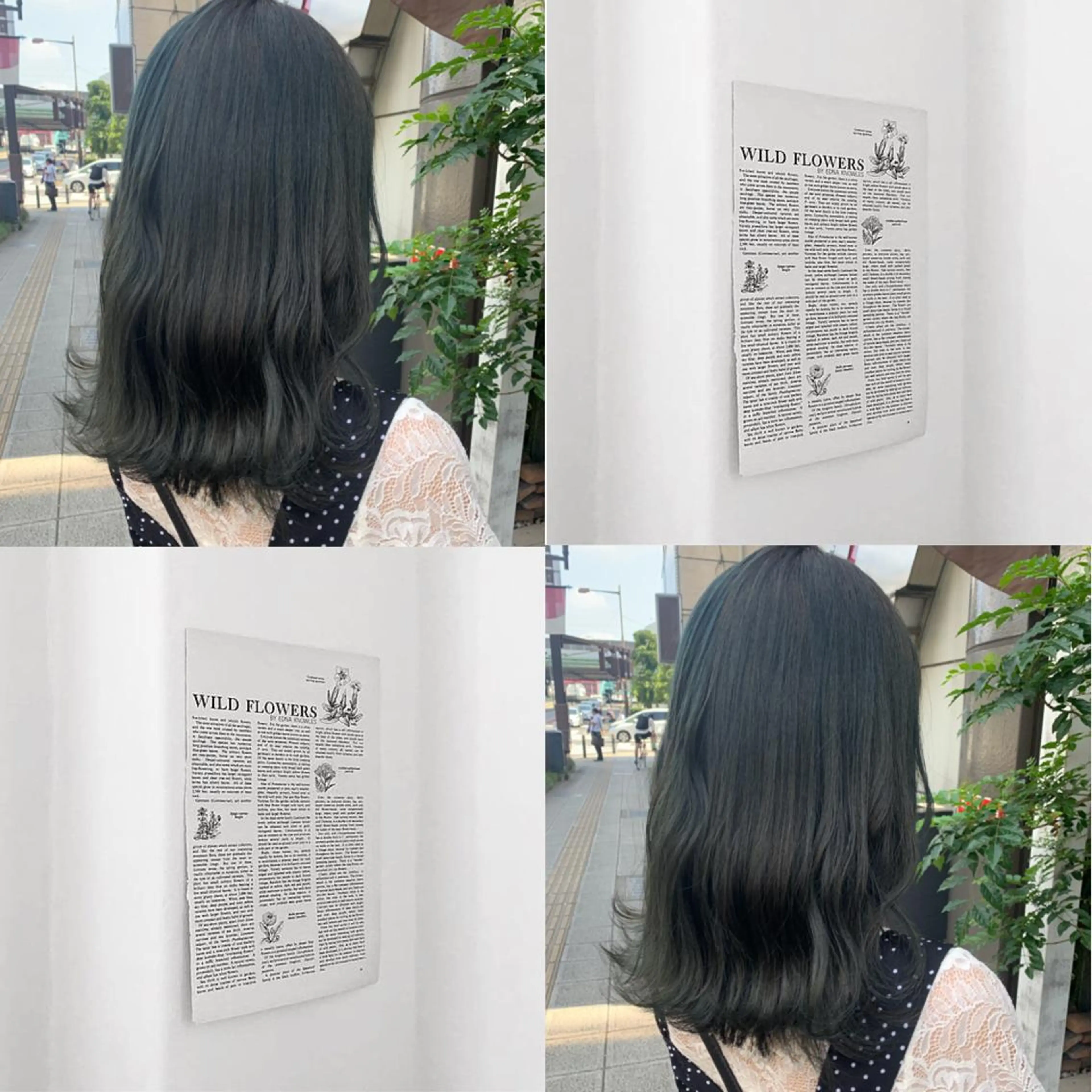 セミロング カラー オリーブカラー 【完全個室】髪質改善 暖色カラー/山崎唯奈のヘアスタイル