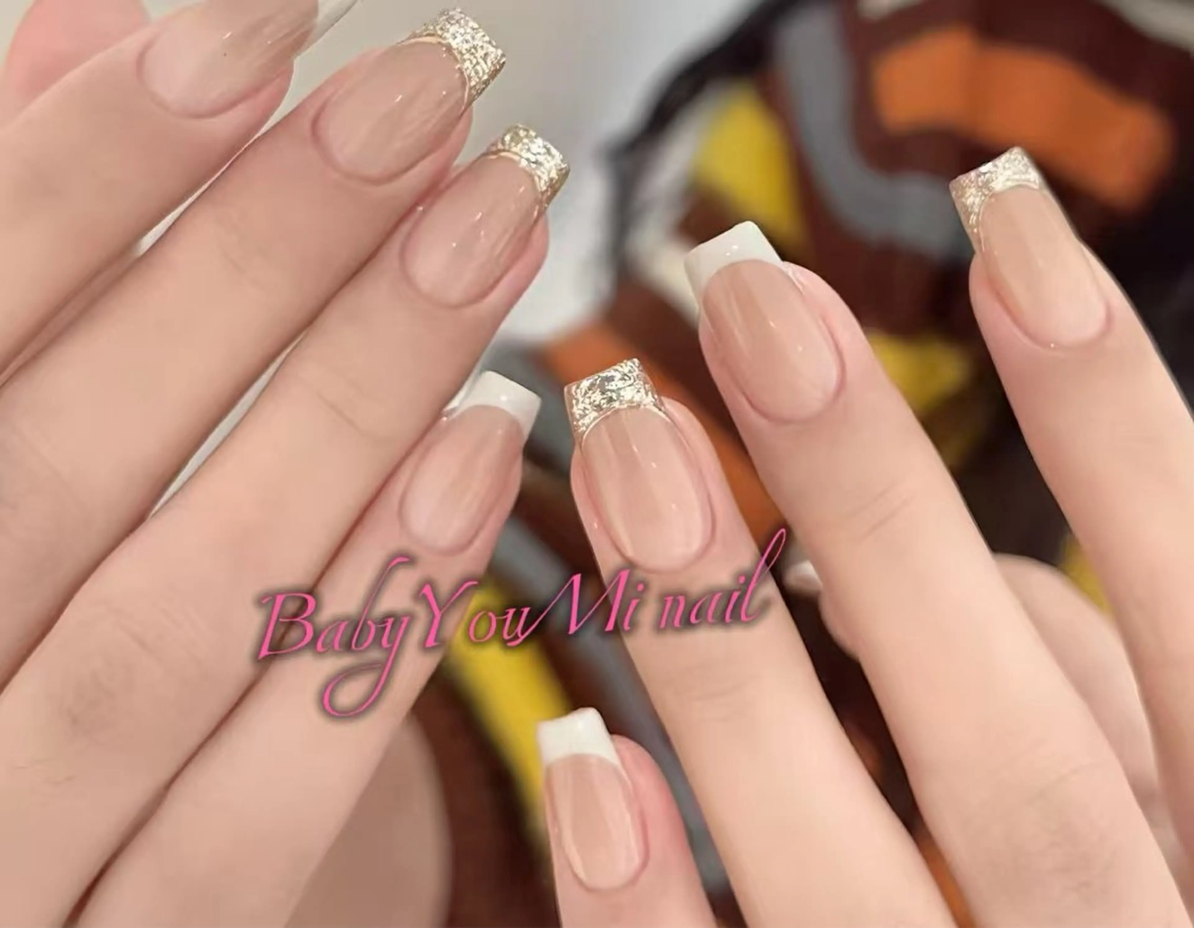 ネイル オーロラネイル 成人式 フットネイル フレンチネイル ジェルネイル ハンドネイル BabyYouMi nailのネイルデザイン