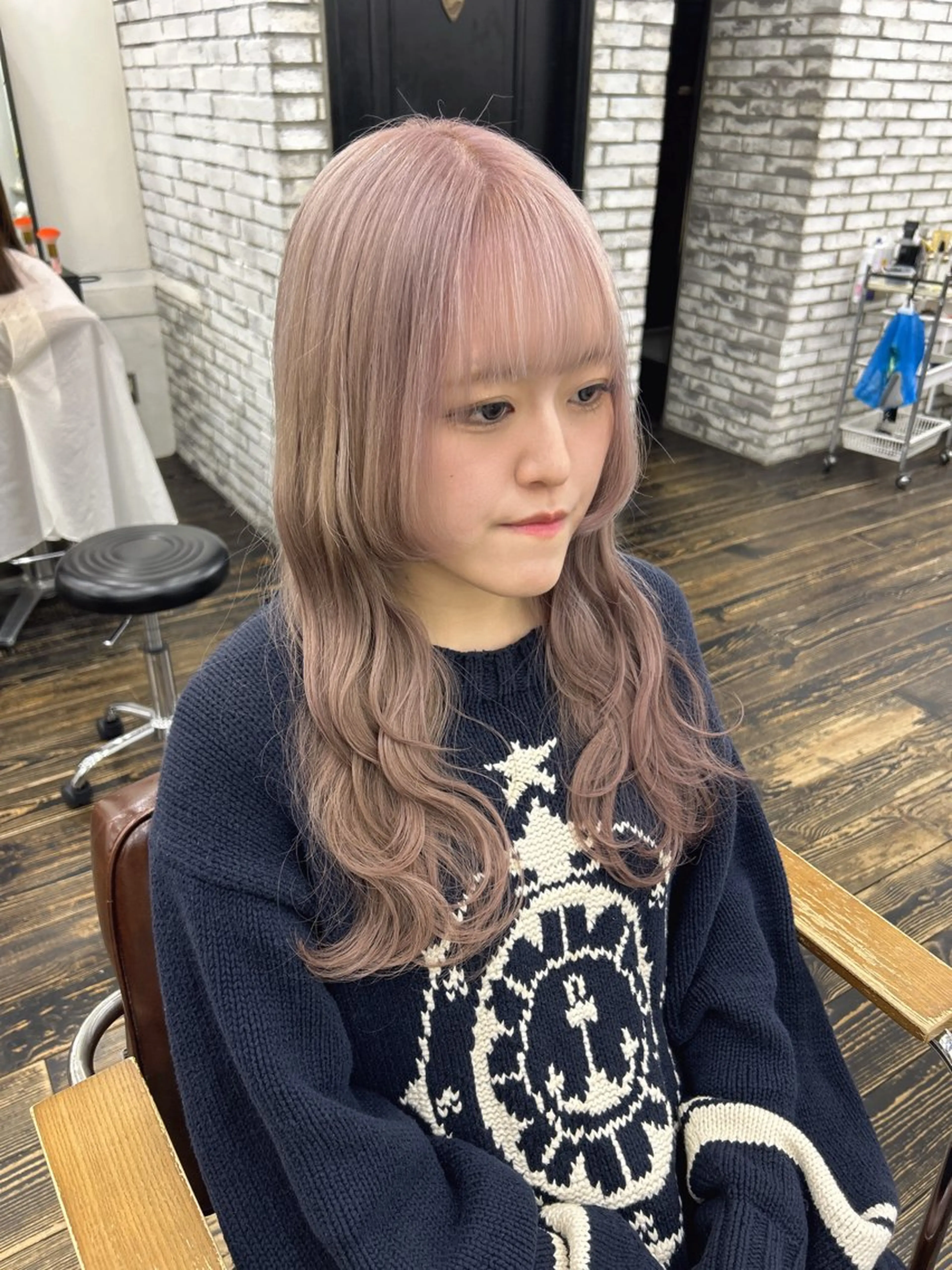 ロング カラー レイヤーカット レイヤー ハイトーン 暖色⭐︎KANAKOのヘアスタイル