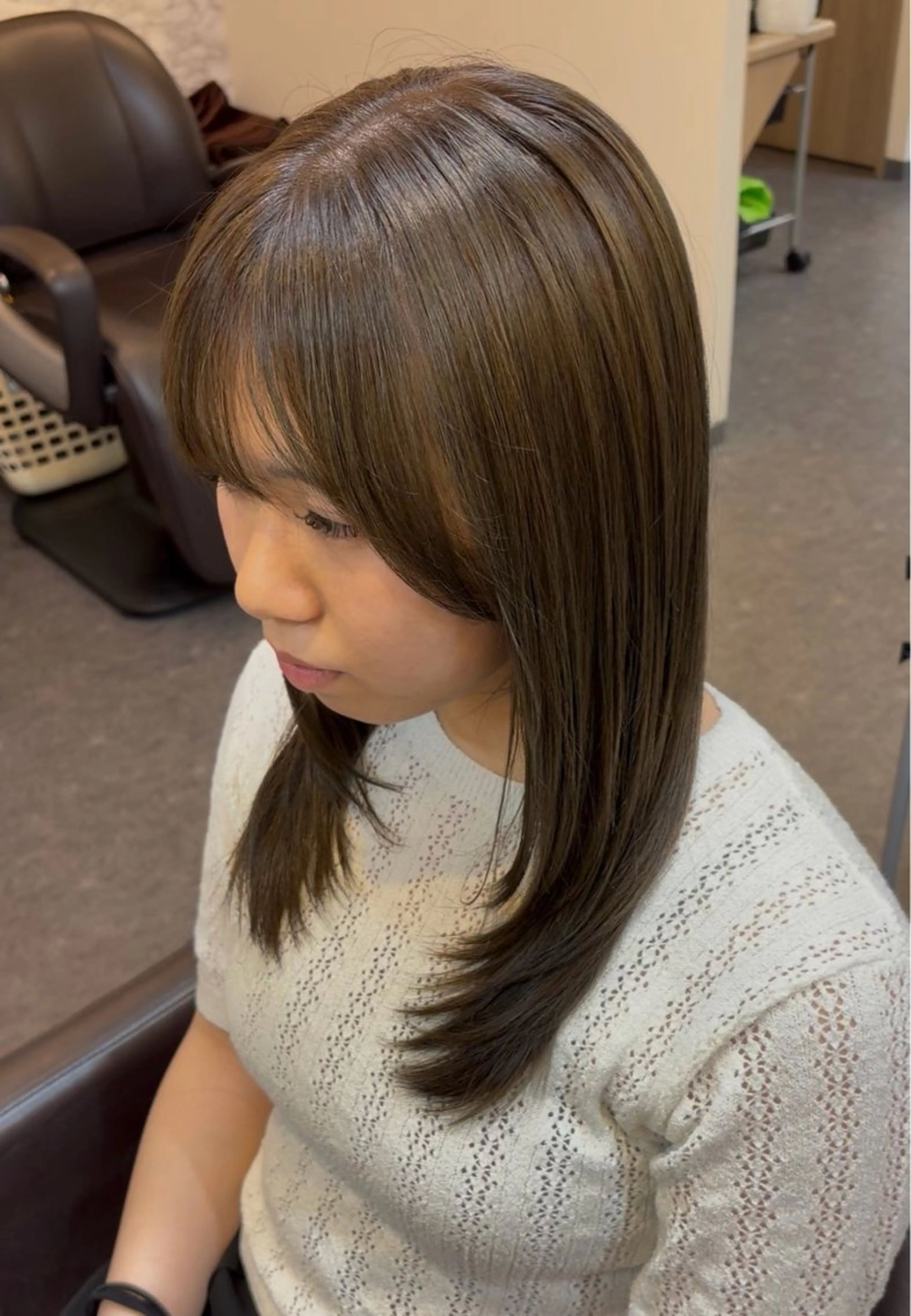 セミロング カット トリートメント 【長岡天神】レイヤー カット　Hiroのヘアスタイル
