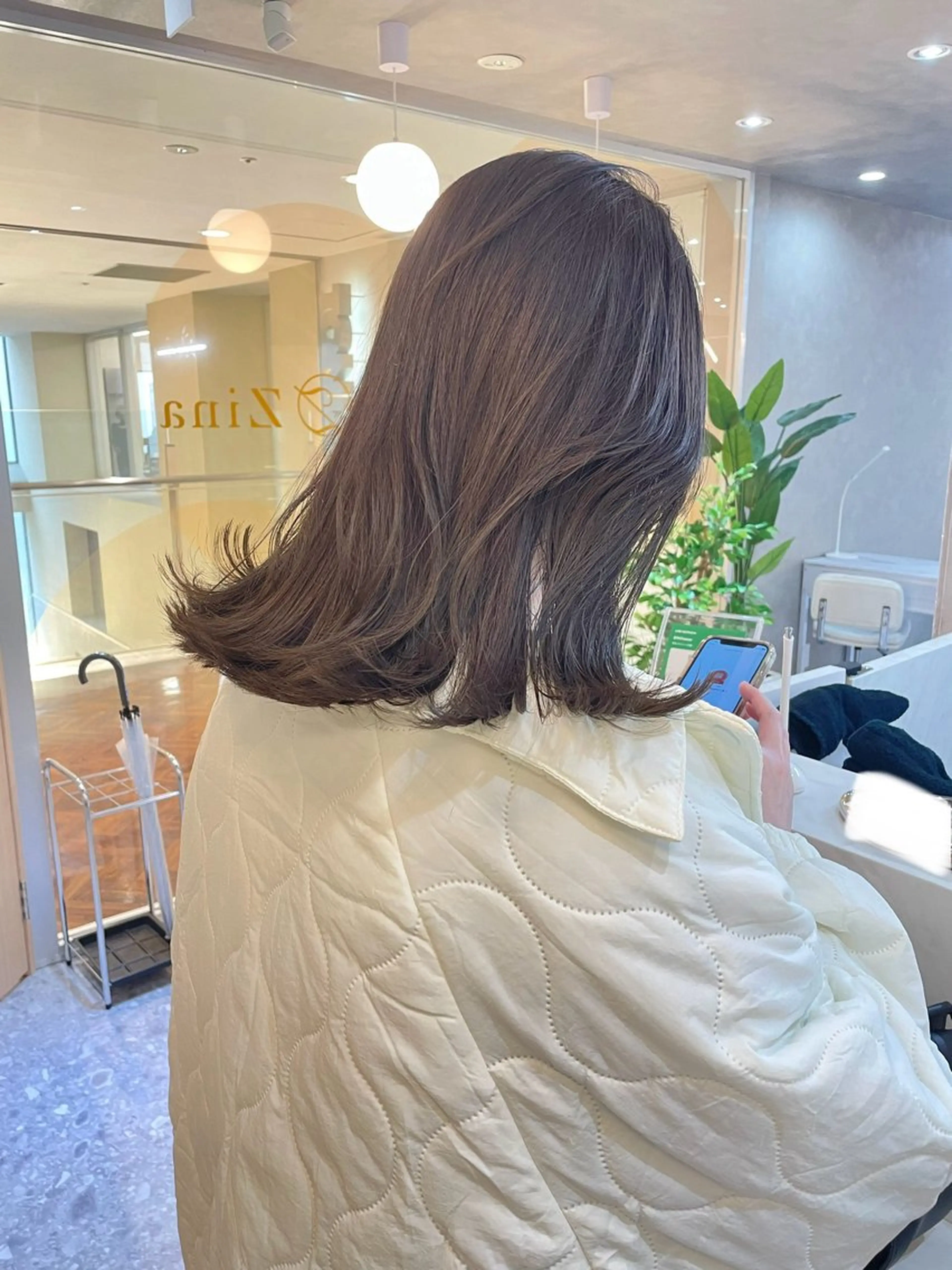 セミロング カラー ヘアカラー トリートメント ボブ/透明感カラー/ 赤み消し/miyaのヘアスタイル