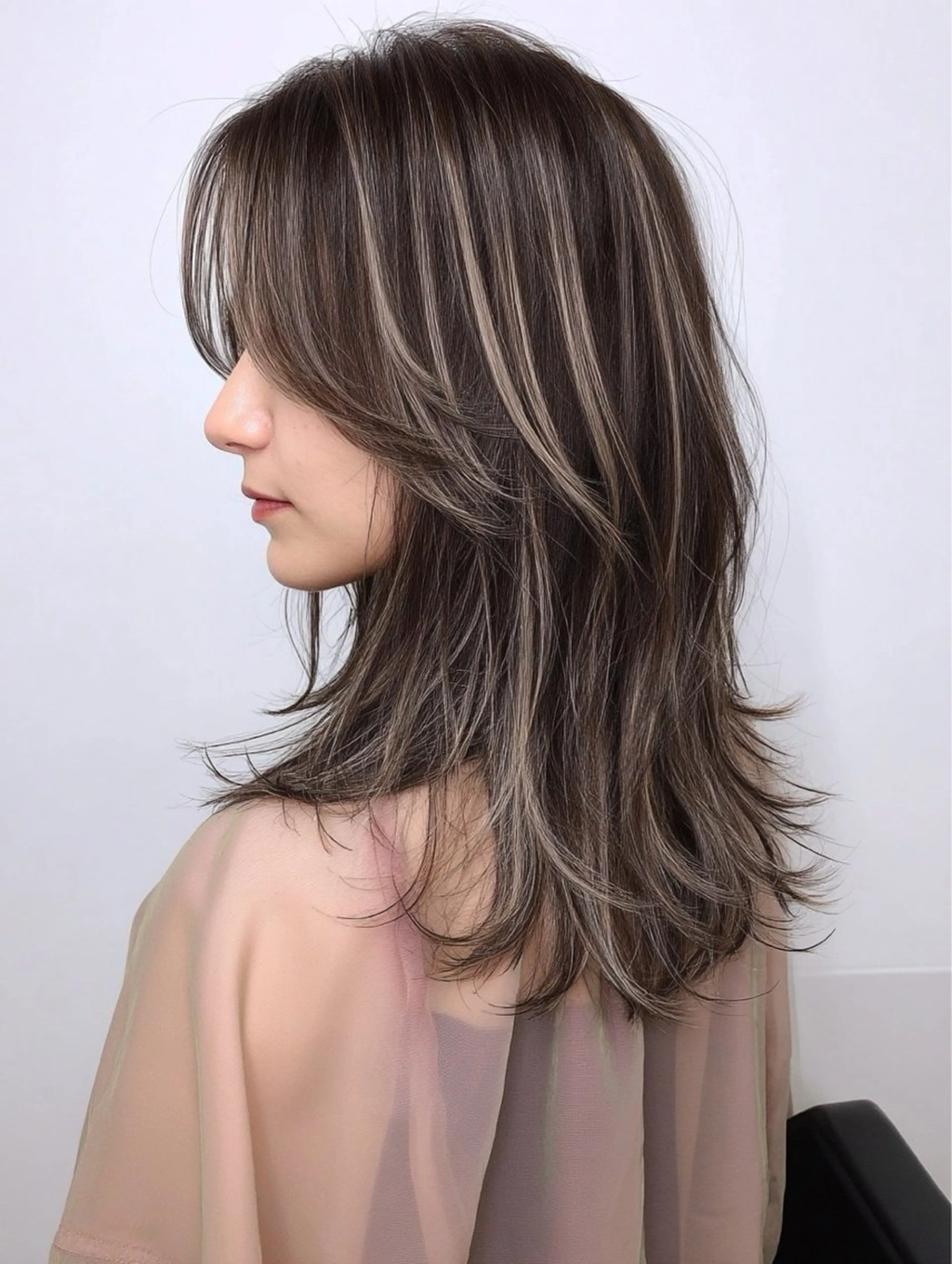 セミロング カット ヘアカラー 店長🌟小顔似合わせ デザインカラー◎古田のヘアスタイル