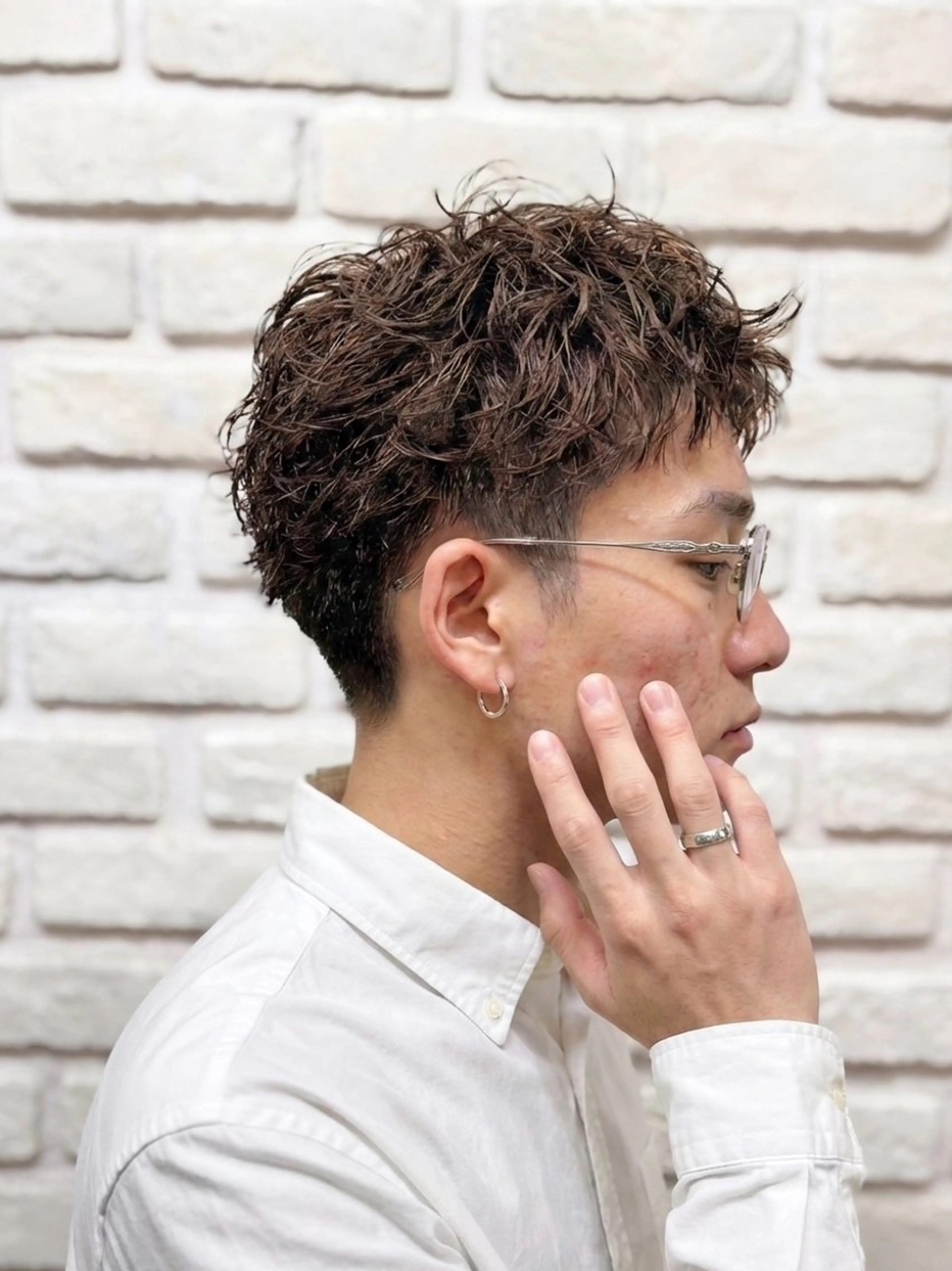 【垢抜けフルコース】メンズカット＋カラー＋眉カット＋補修トリートメントの写真