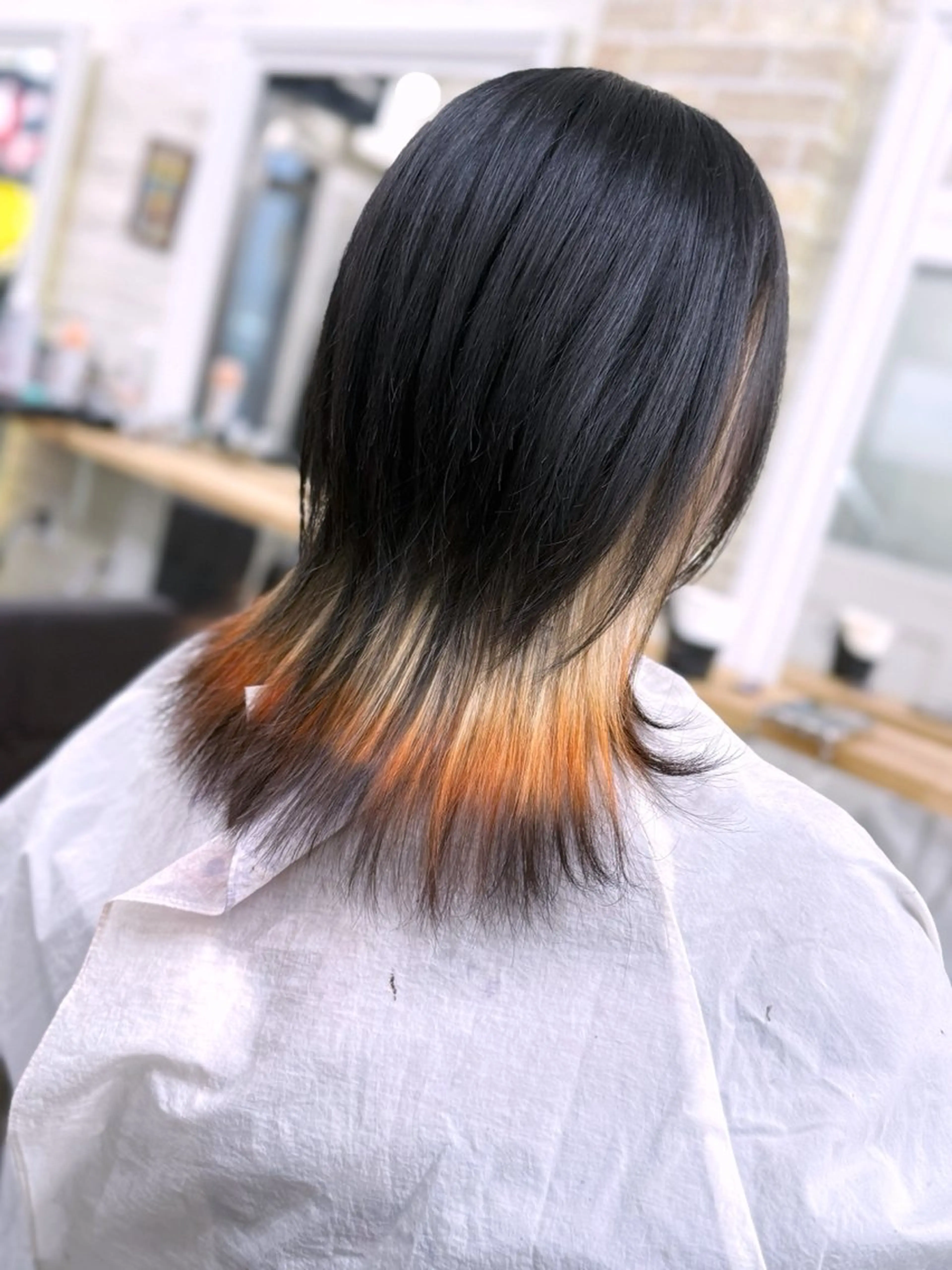 ミディアム カラー 狐カラー ウルフカット ヘアカラー 北沢 隆のヘアスタイル