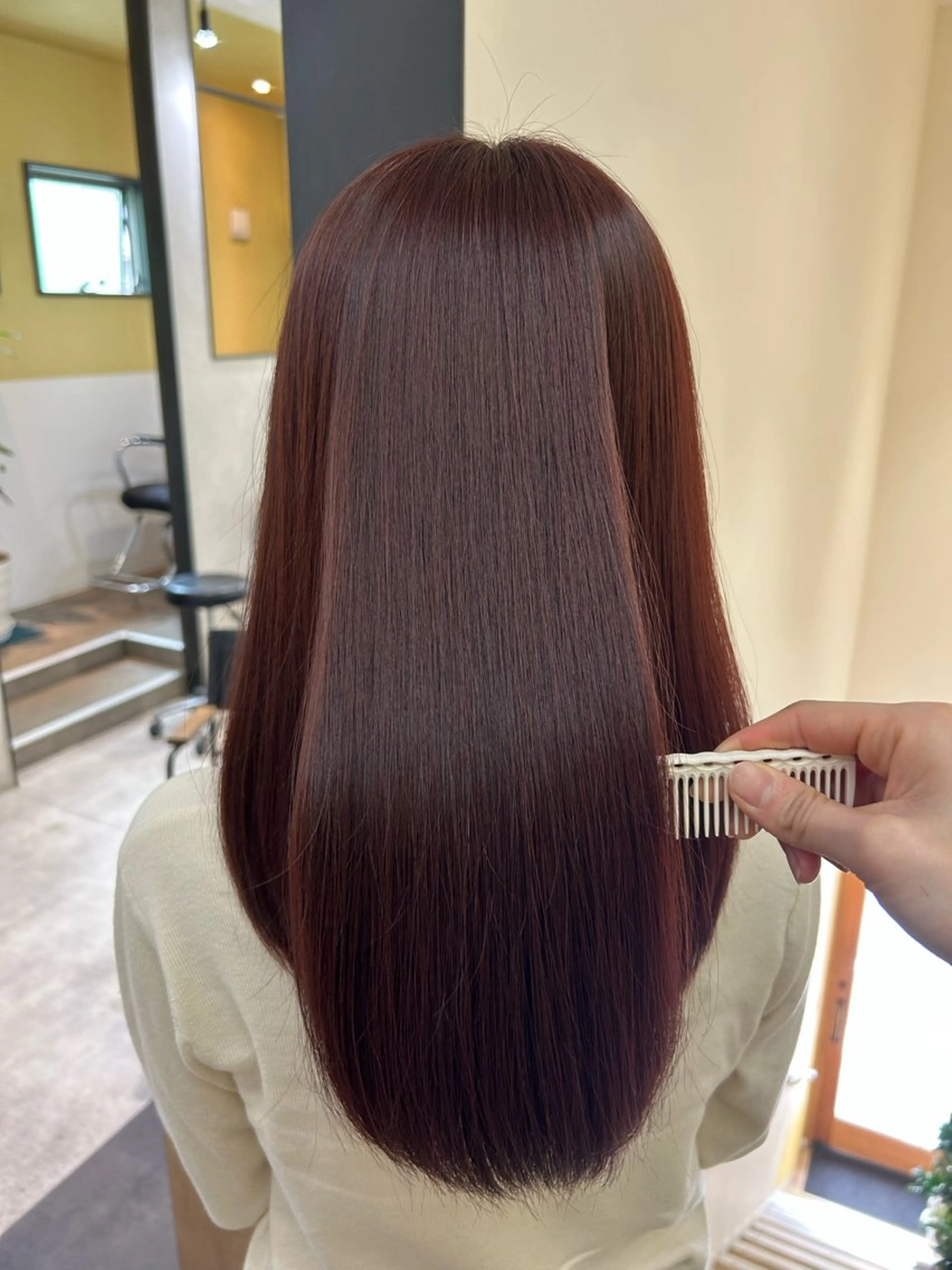 ロング カラー ピンクカラー カット ヘアカラー トリートメント hub hair レイヤー/透明感のヘアスタイル