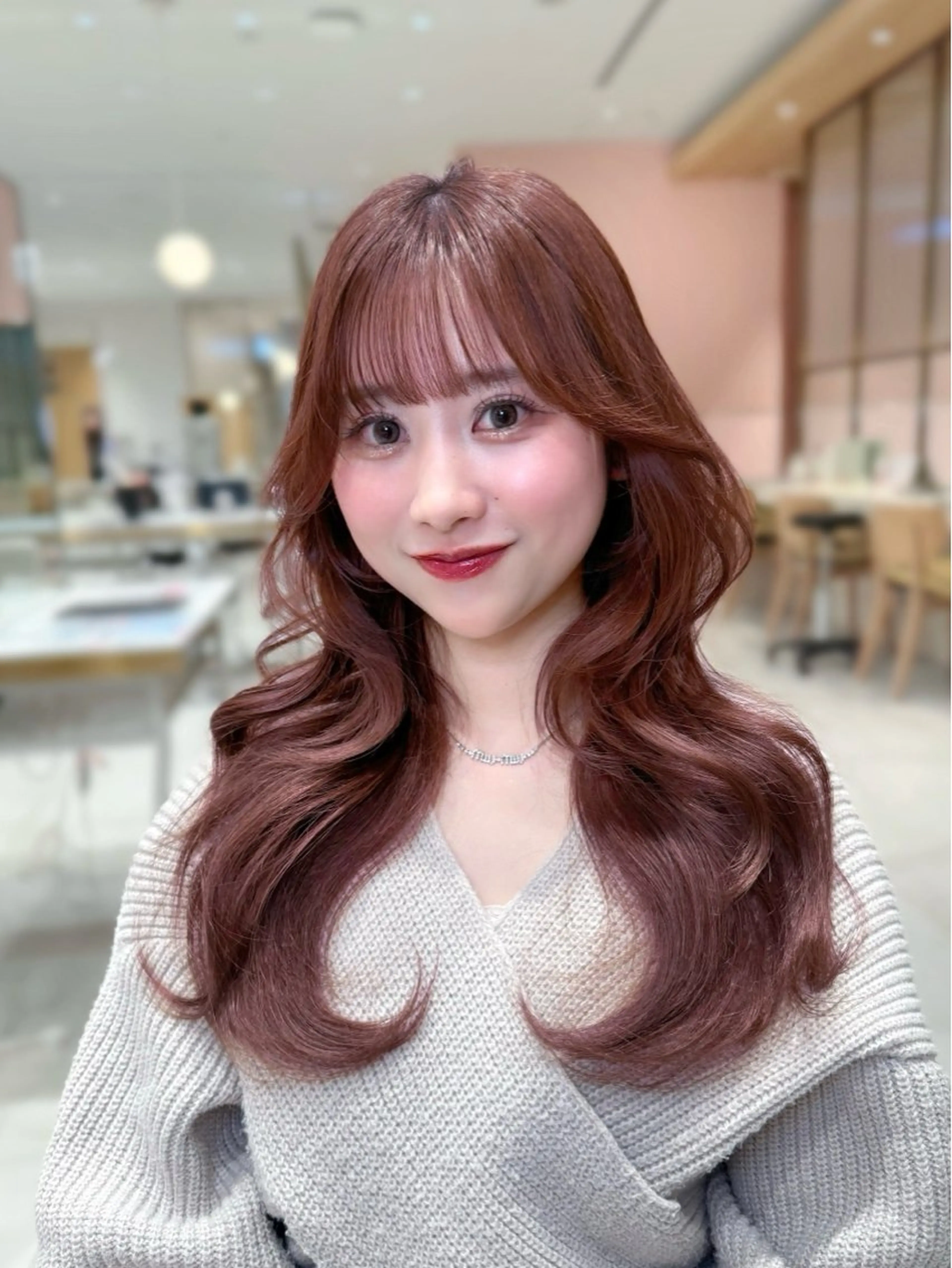 ロング カラー カット ヘアカラー トリートメント ヘッドスパ ヘアセット 韓国ヘア/レイヤー/ 顔まわり/りょーとのヘアスタイル