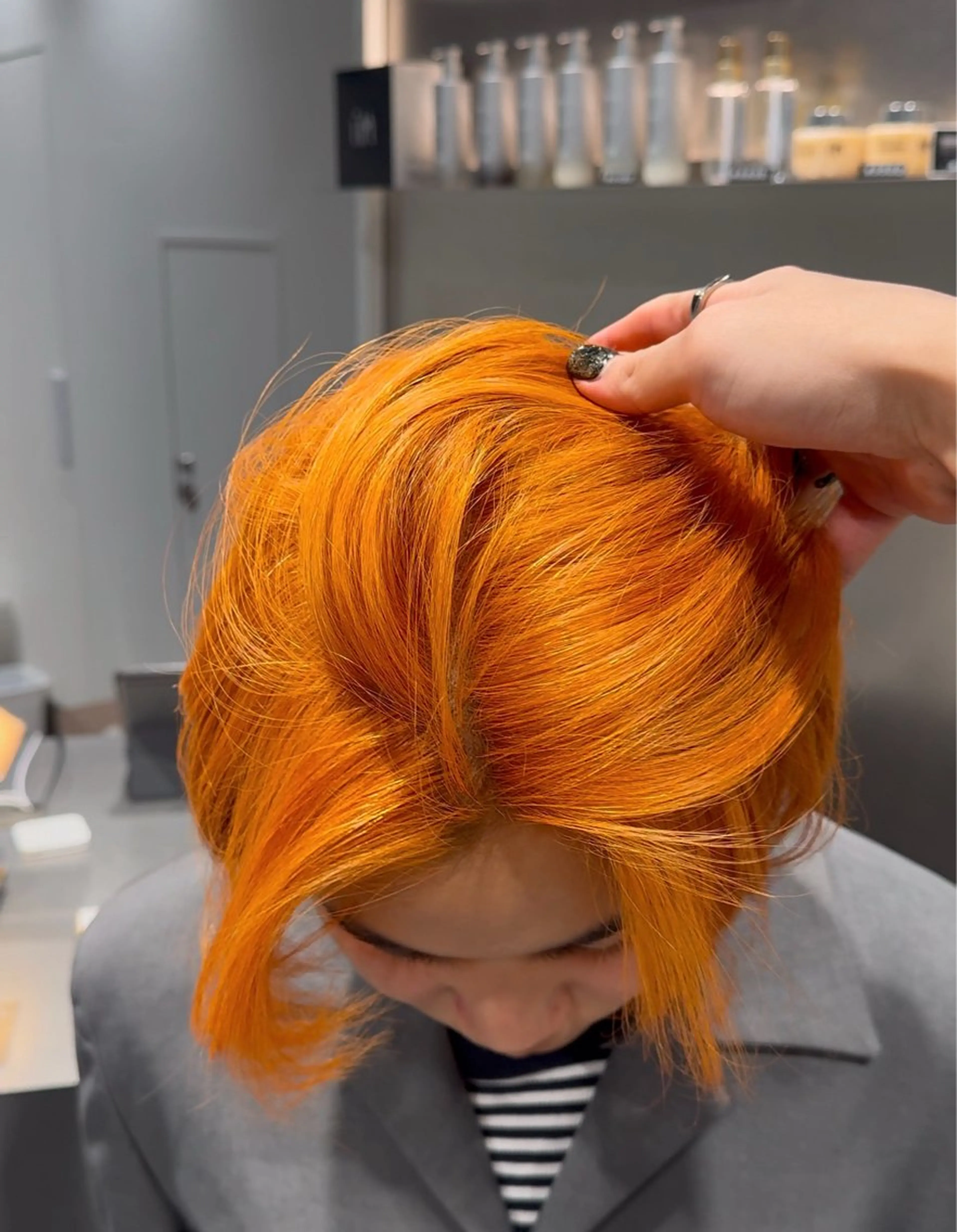 カラー メンズ オレンジ 佐々木 哲太のヘアスタイル