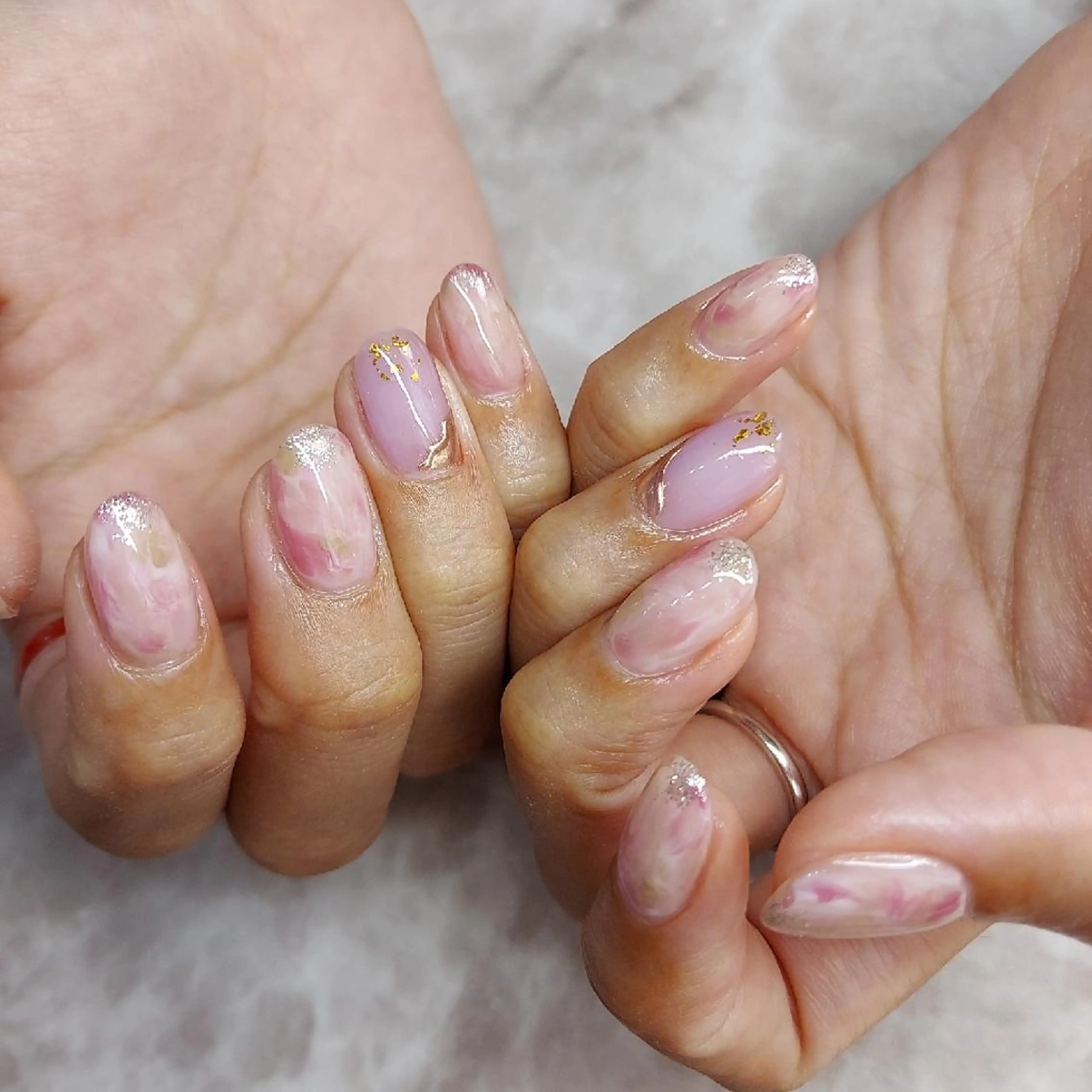 ネイル フラワーネイル マグネットネイル ミラーネイル ニュアンスネイル ハンドネイル 栗東駅 徒歩10分 ネイルサロン ディアのネイルデザイン