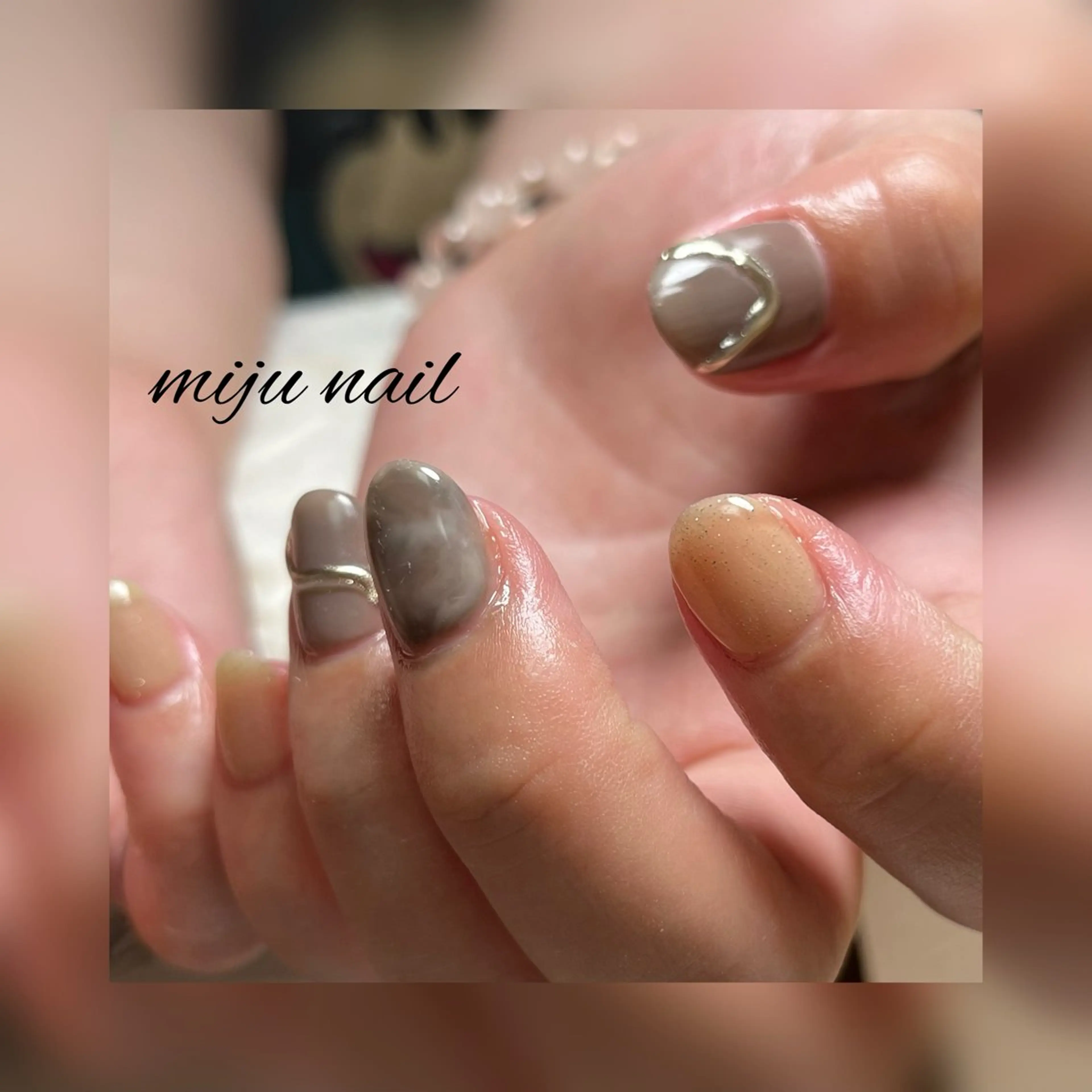 ネイル ❁miju nail 大人上品/自爪育成のネイルデザイン