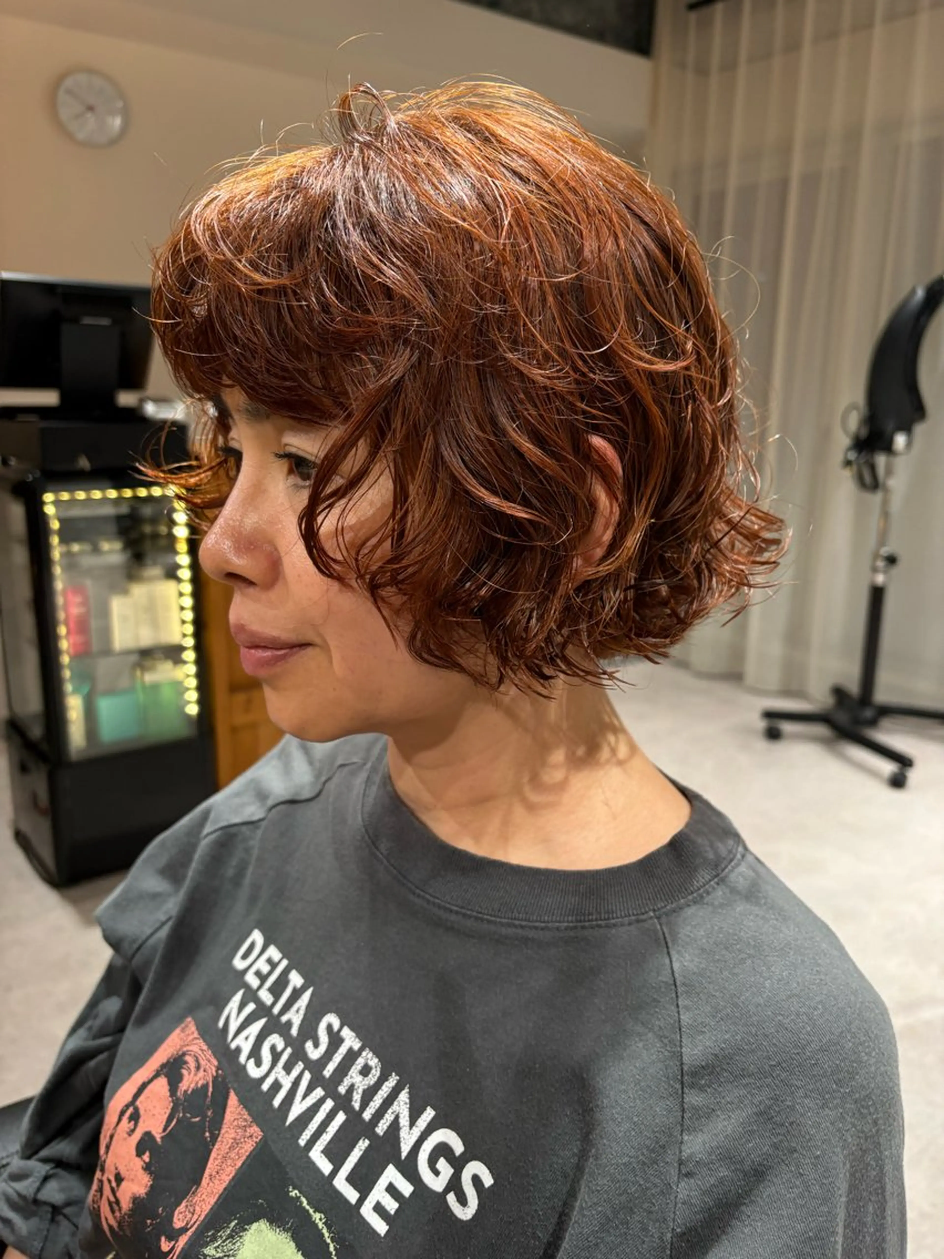 ミディアム パーマ ミディアムパーマ ボブ カット パーマ iroha/ n.w.h🎀のヘアスタイル