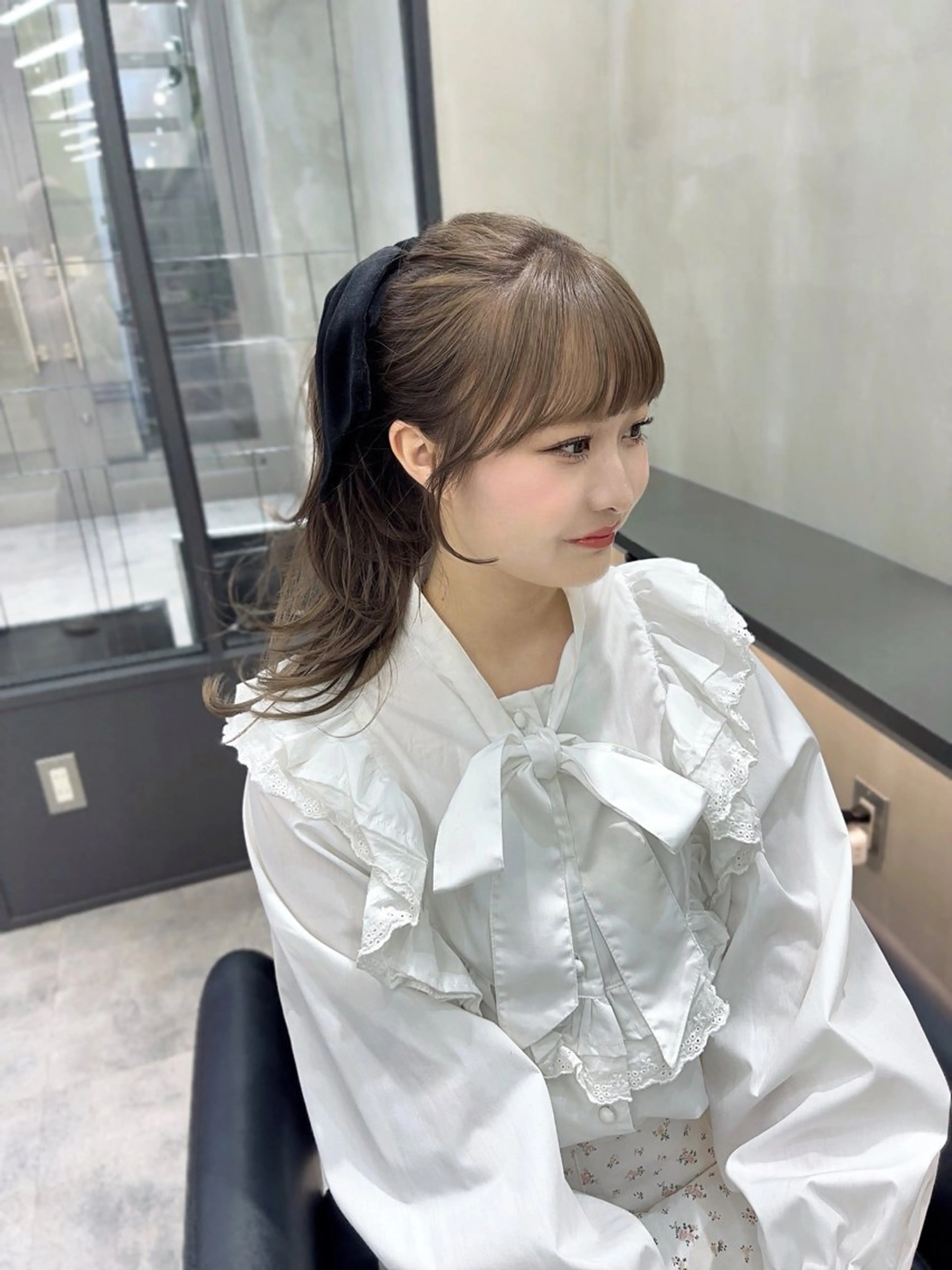 ロング カラー ベージュカラー ブリーチ 透明感カラー ダブルカラー ブリーチなしカラー the path sora♡のヘアスタイル